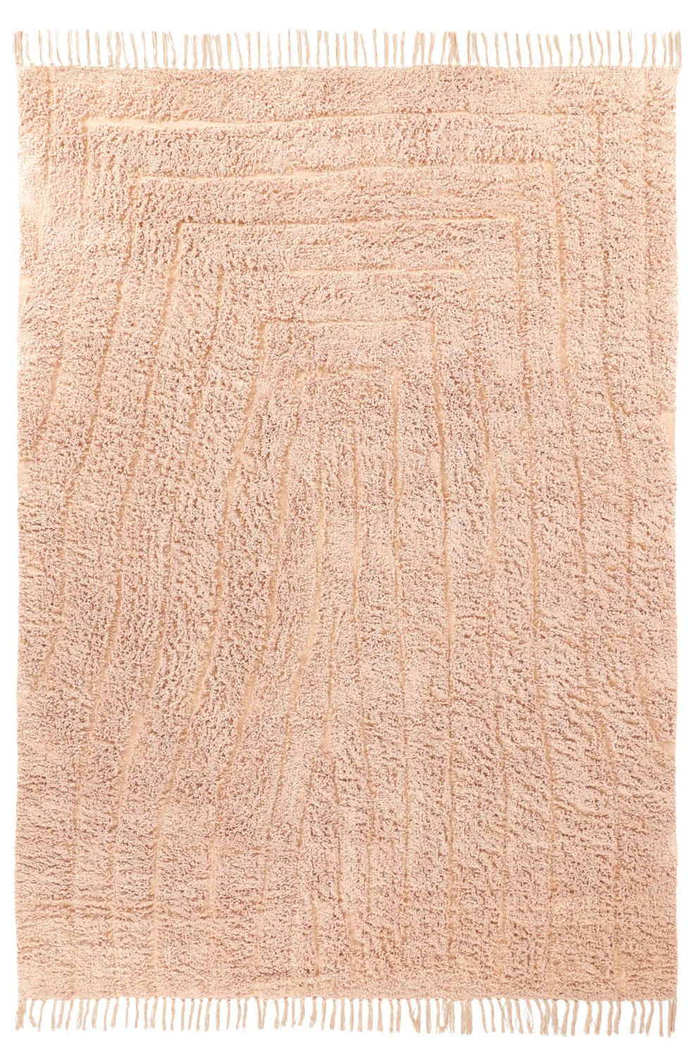 Tapis à poils longs - Farley Natural Cotton Shaggy (roza)