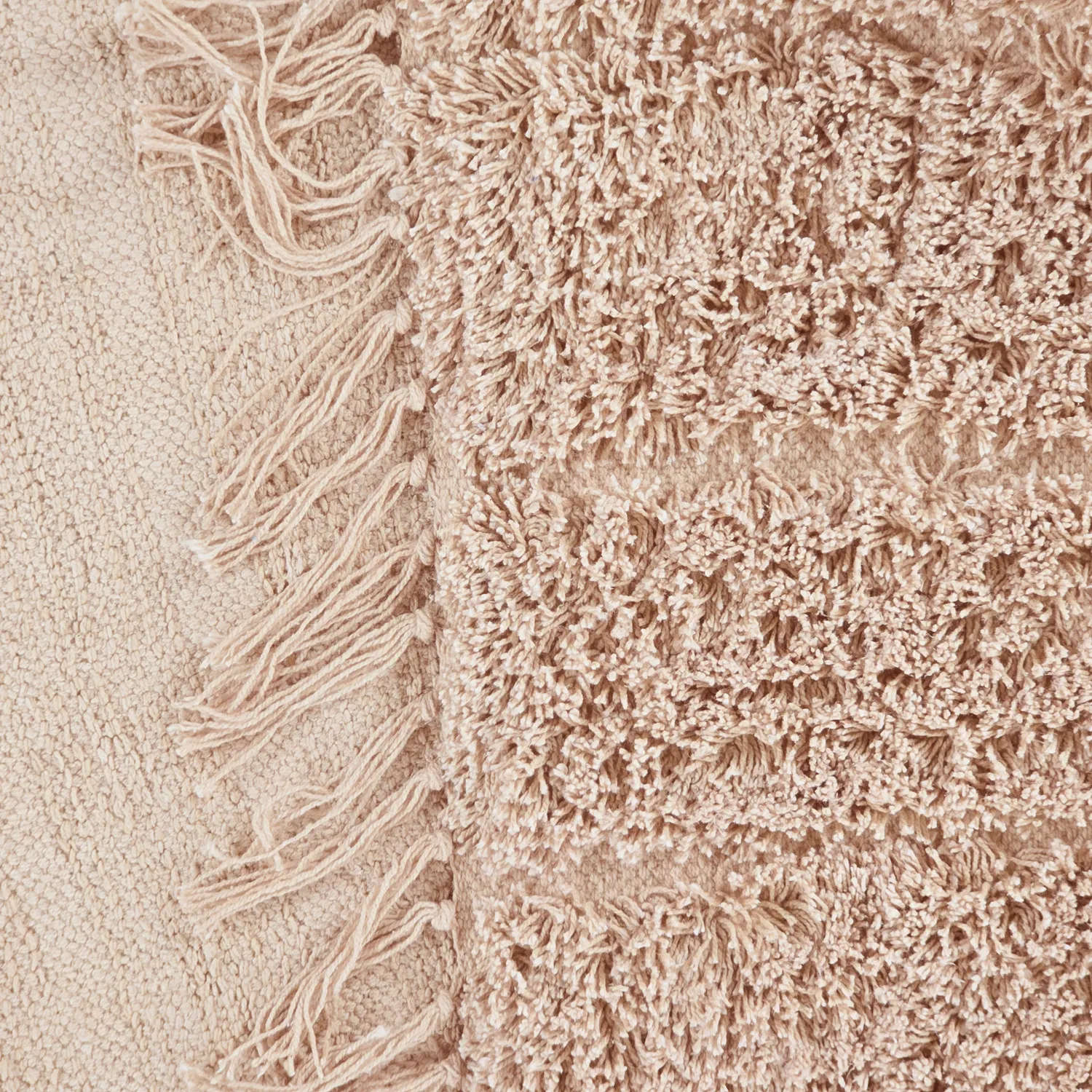 Tapis à poils longs - Farley Natural Cotton Shaggy (roza)
