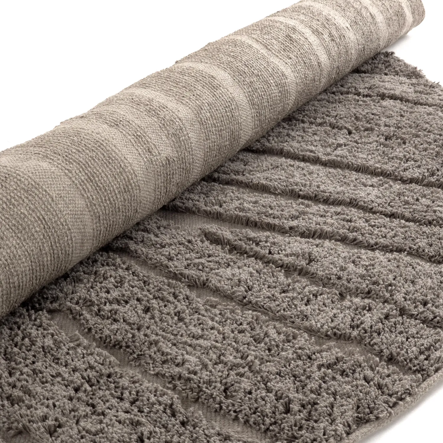 Tapis rond - Farley Natural Cotton Shaggy (taupe)