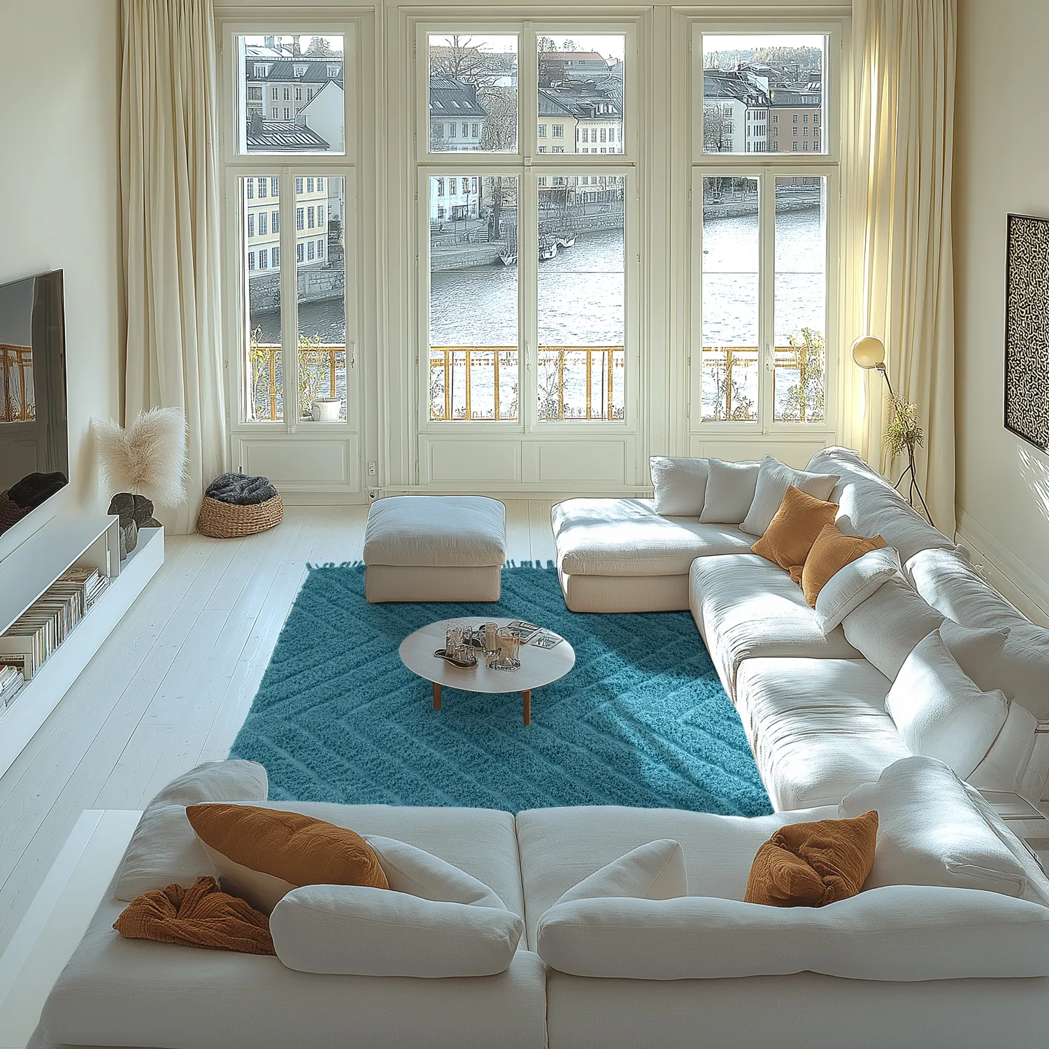 Tapis à poils longs - Farley Natural Cotton Shaggy (turkizna)