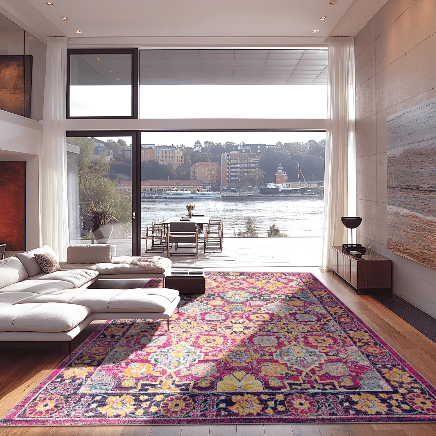 Tapis Wilton - Fernana (rose/multicolore)