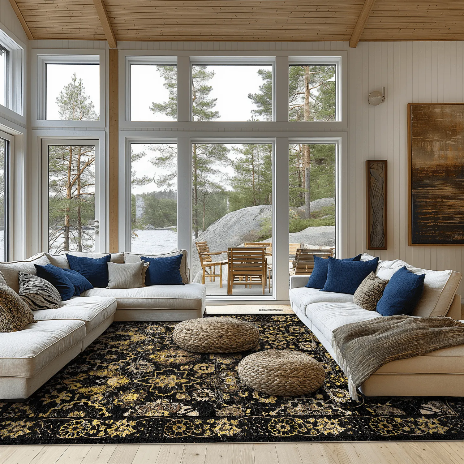 Tapis Wilton - Fernana (noir/doré)
