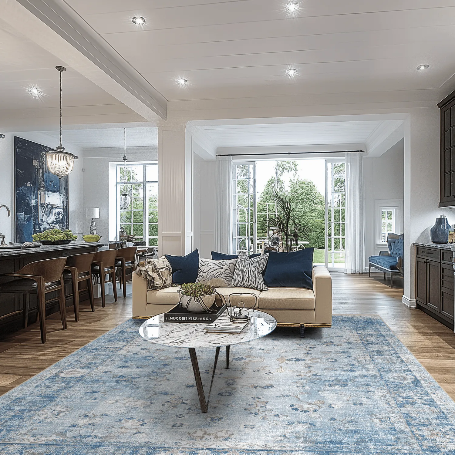 Tapis Wilton - Gombalia (bleu clair)