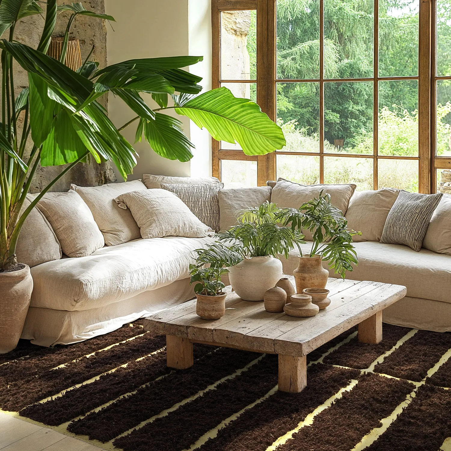 Tapis shaggy - Ikara Natural Cotton Shaggy (marron)