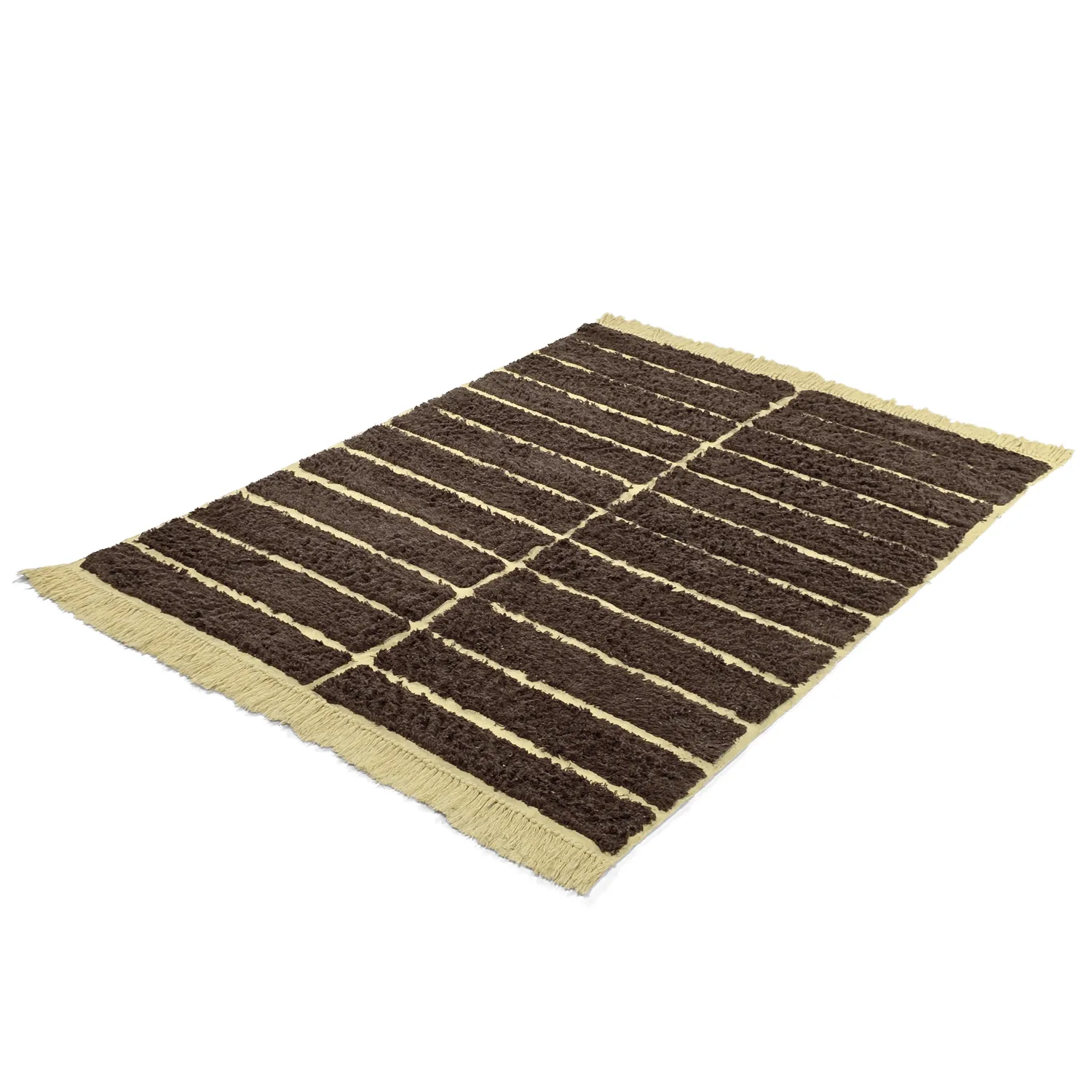 Tapis shaggy - Ikara Natural Cotton Shaggy (marron)