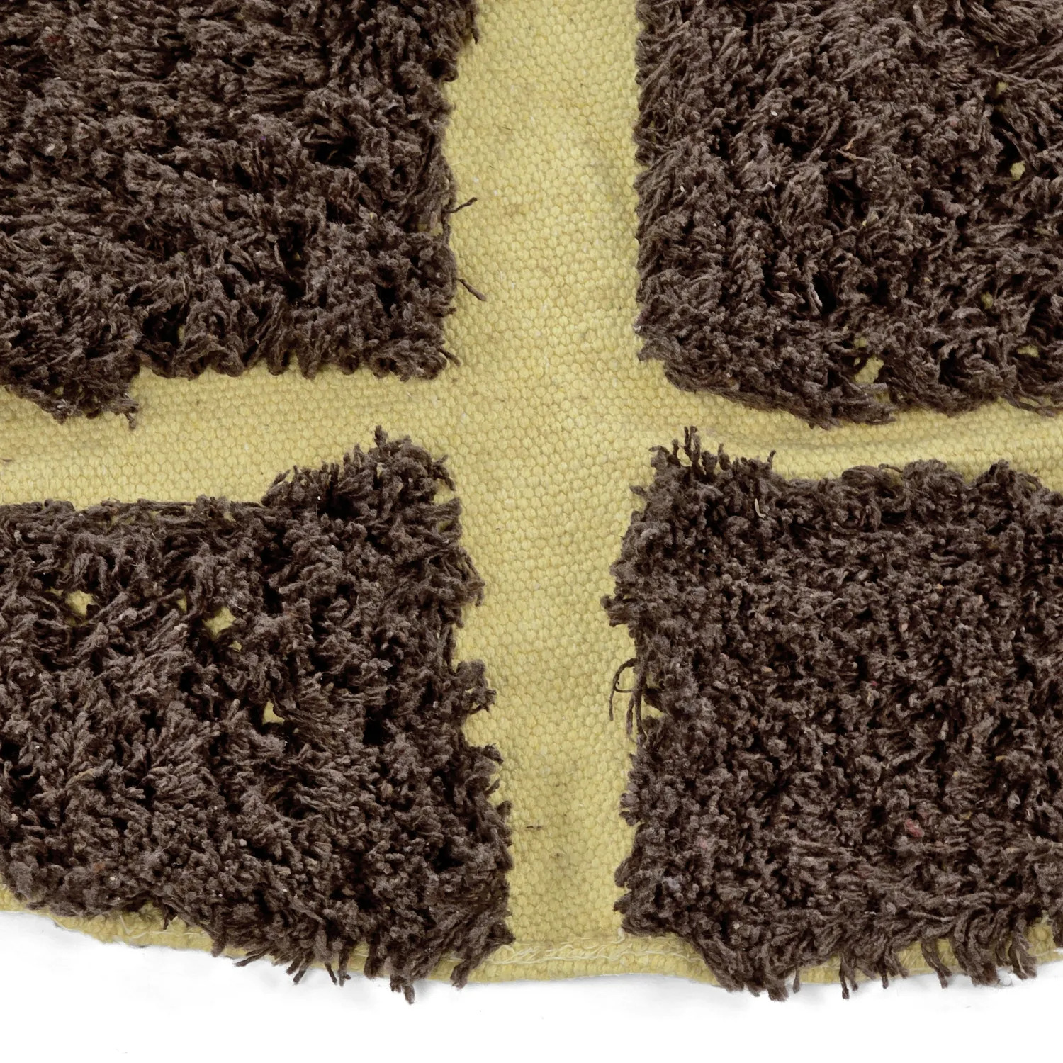 Tapis rond - Ikara Natural Cotton Shaggy (marron)