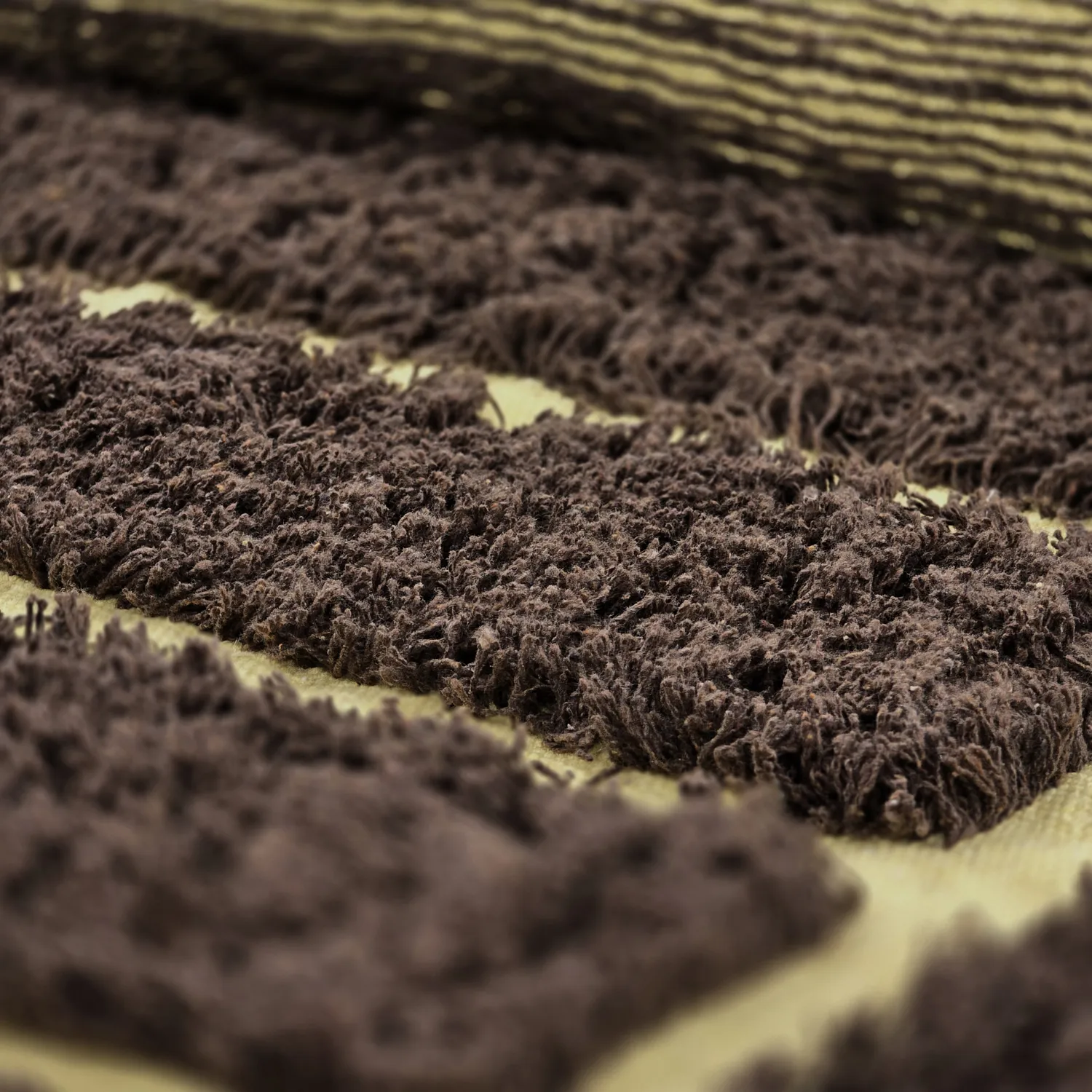 Tapis rond - Ikara Natural Cotton Shaggy (marron)