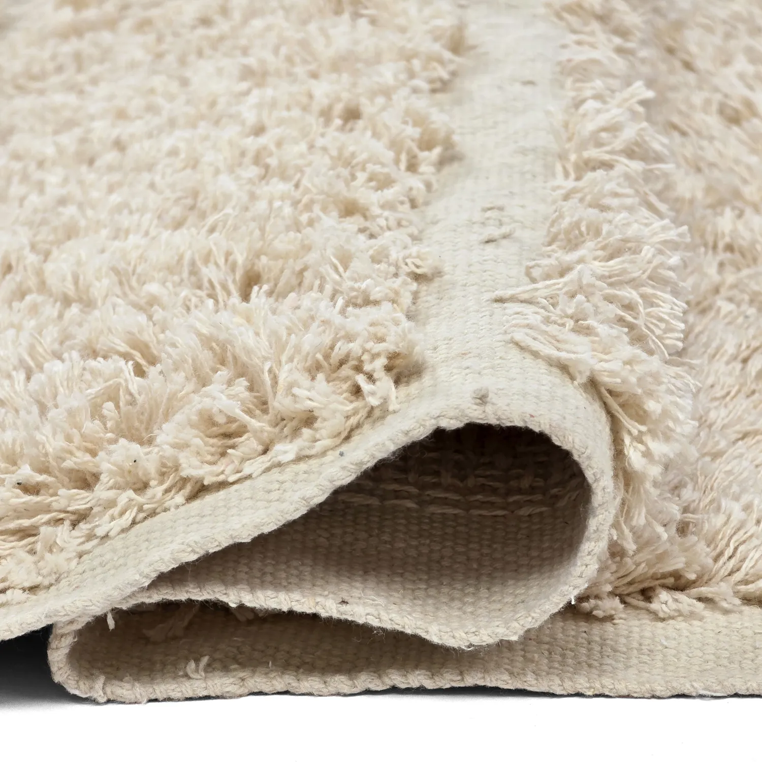 Tapis shaggy - Ikara Natural Cotton Shaggy (crème)