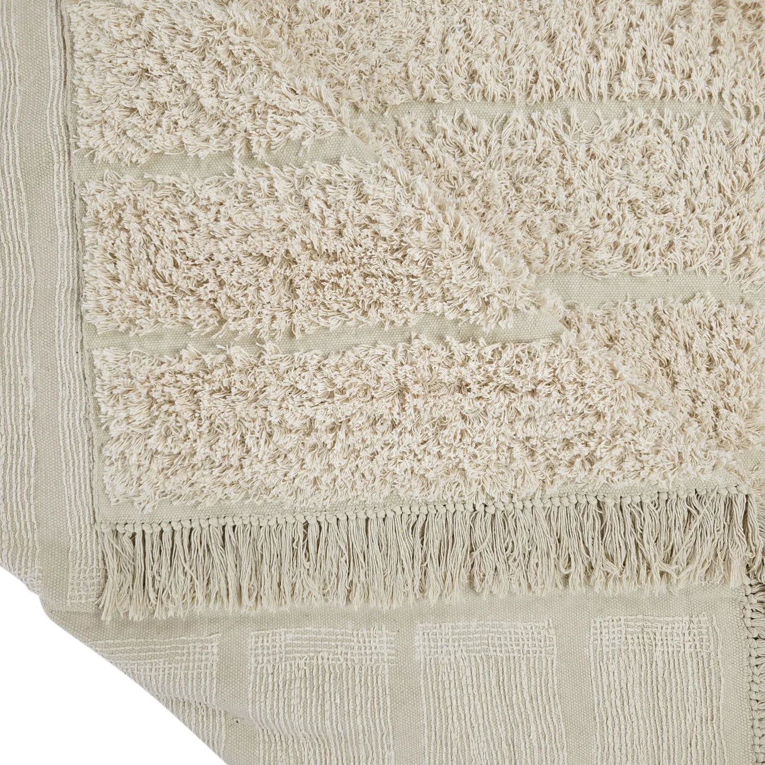 Tapis shaggy - Ikara Natural Cotton Shaggy (crème)