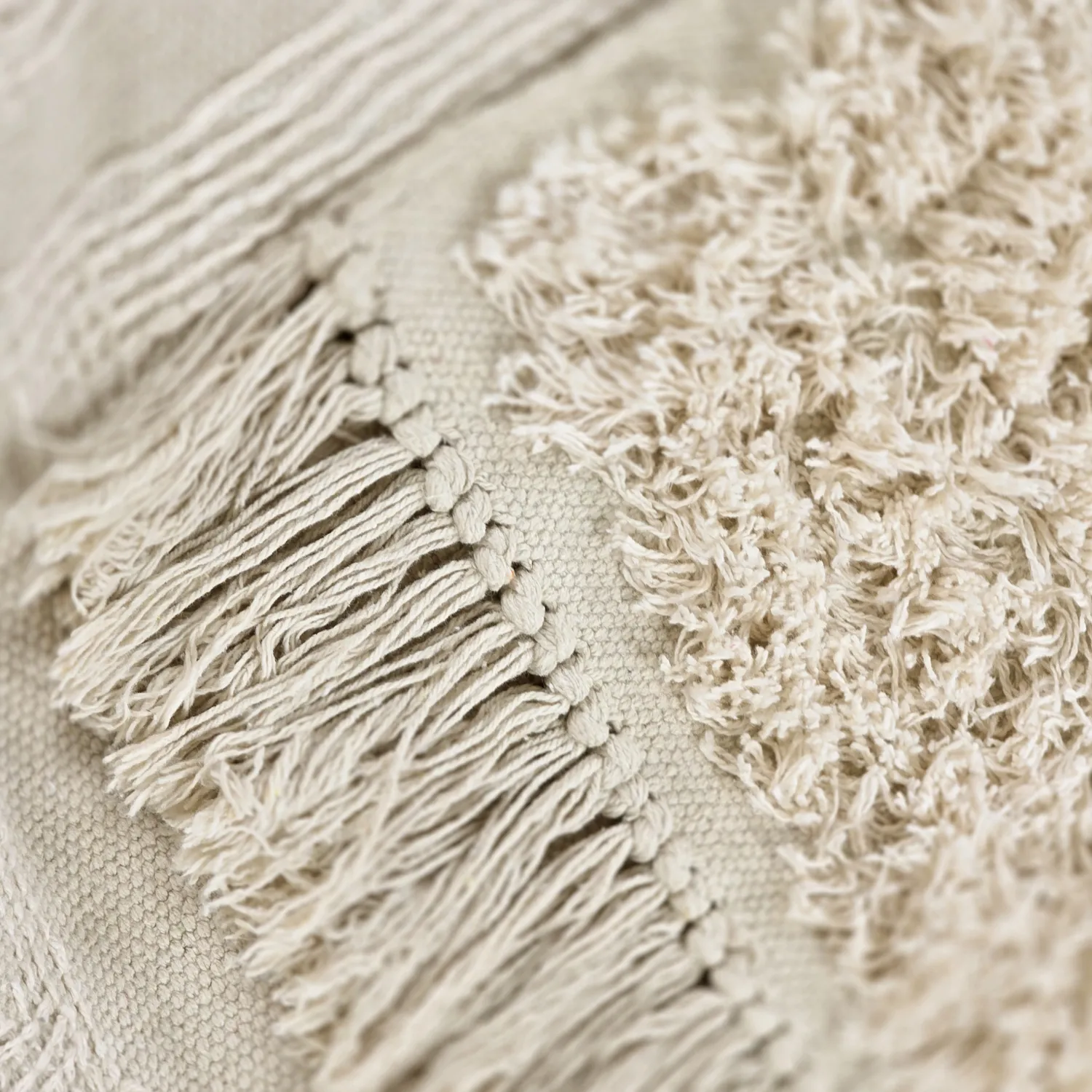 Tapis shaggy - Ikara Natural Cotton Shaggy (crème)