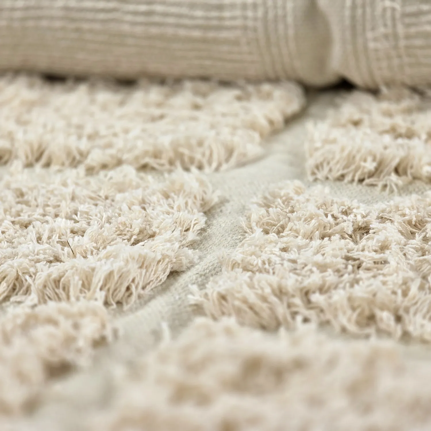 Tapis shaggy - Ikara Natural Cotton Shaggy (crème)