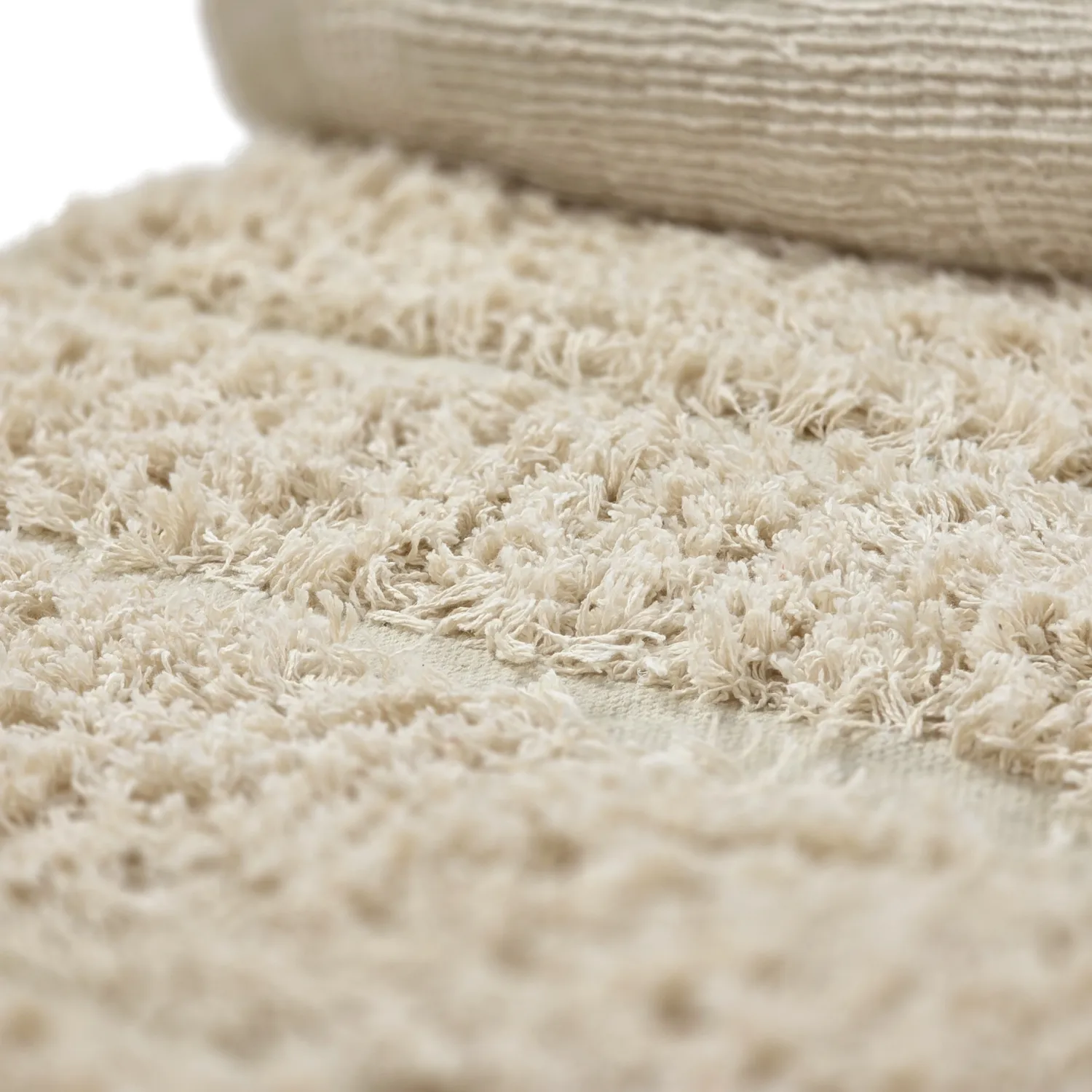 Tapis shaggy - Ikara Natural Cotton Shaggy (crème)