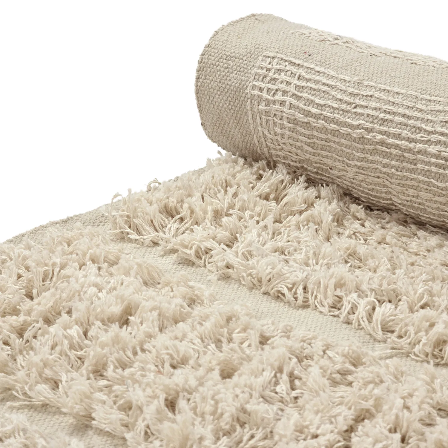 Tapis shaggy - Ikara Natural Cotton Shaggy (crème)