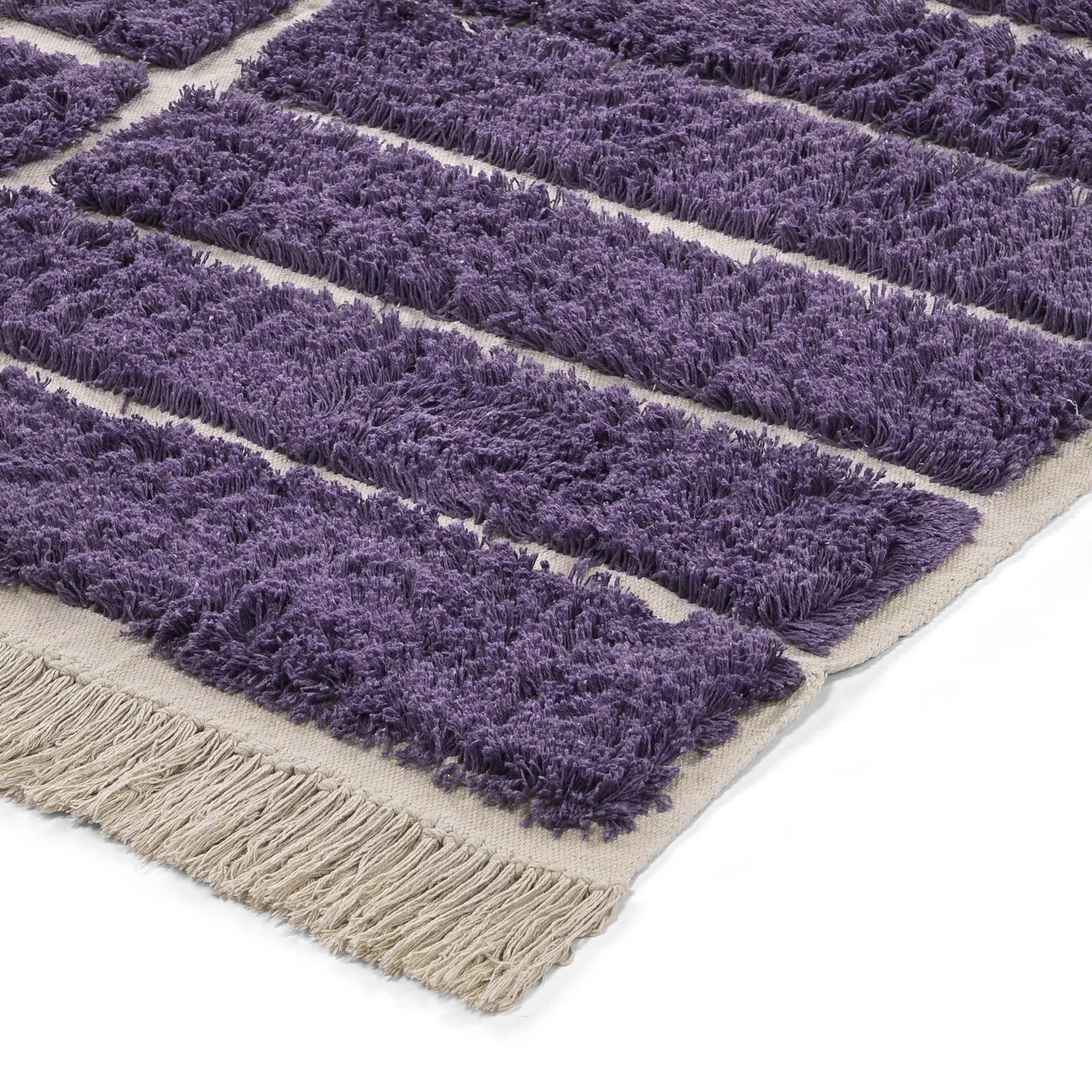 Tapis shaggy - Ikara Natural Cotton Shaggy (violet)
