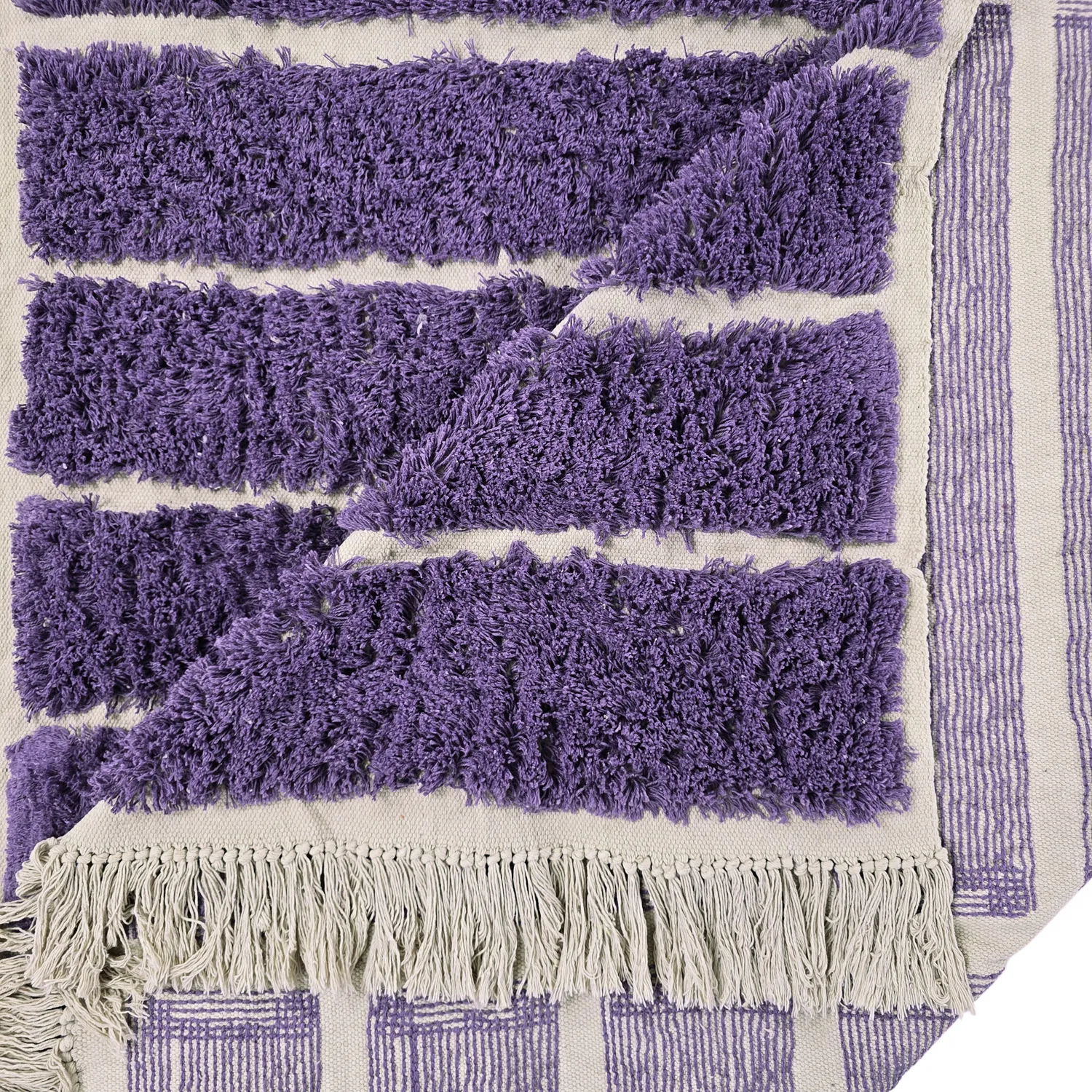 Tapis shaggy - Ikara Natural Cotton Shaggy (violet)