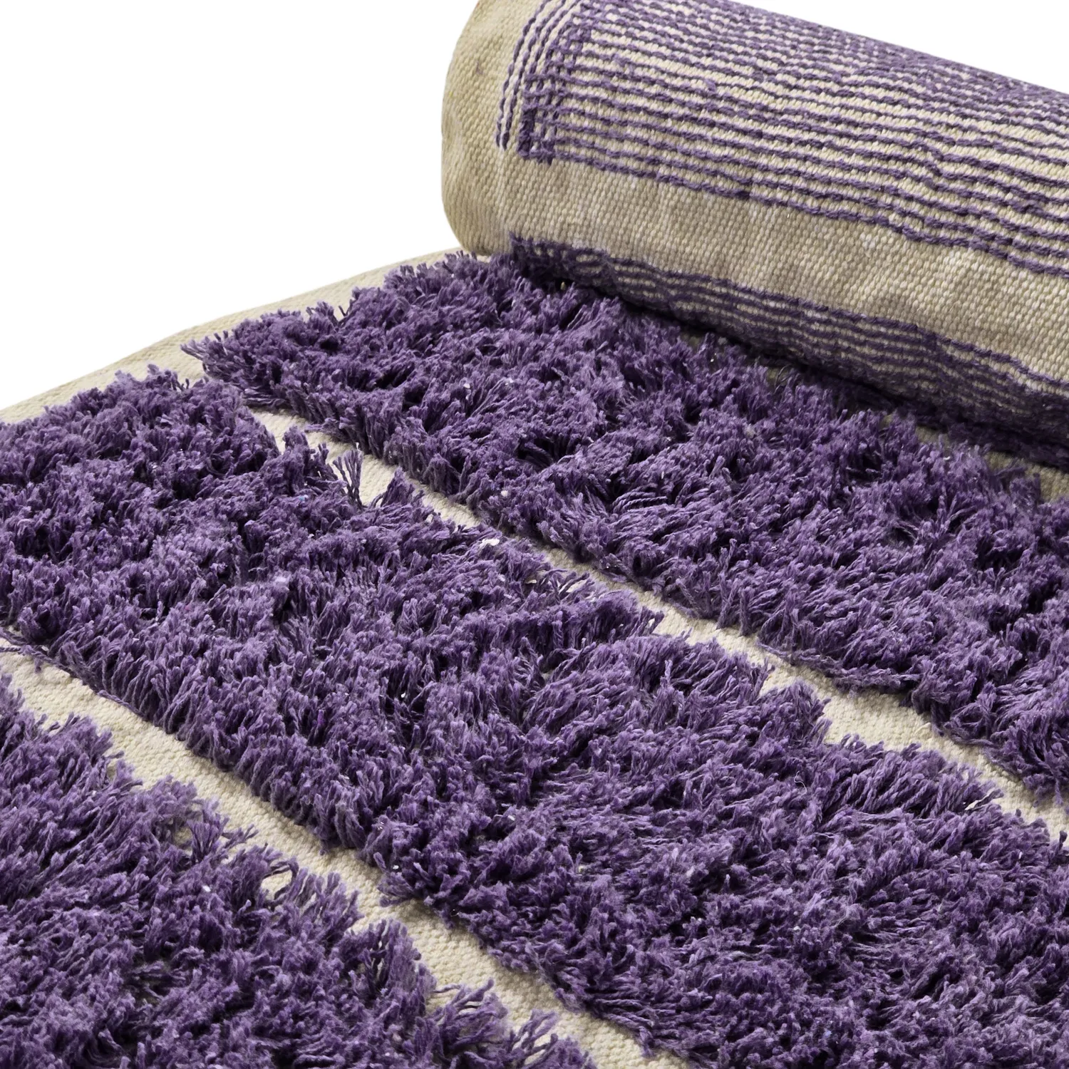 Tapis shaggy - Ikara Natural Cotton Shaggy (violet)