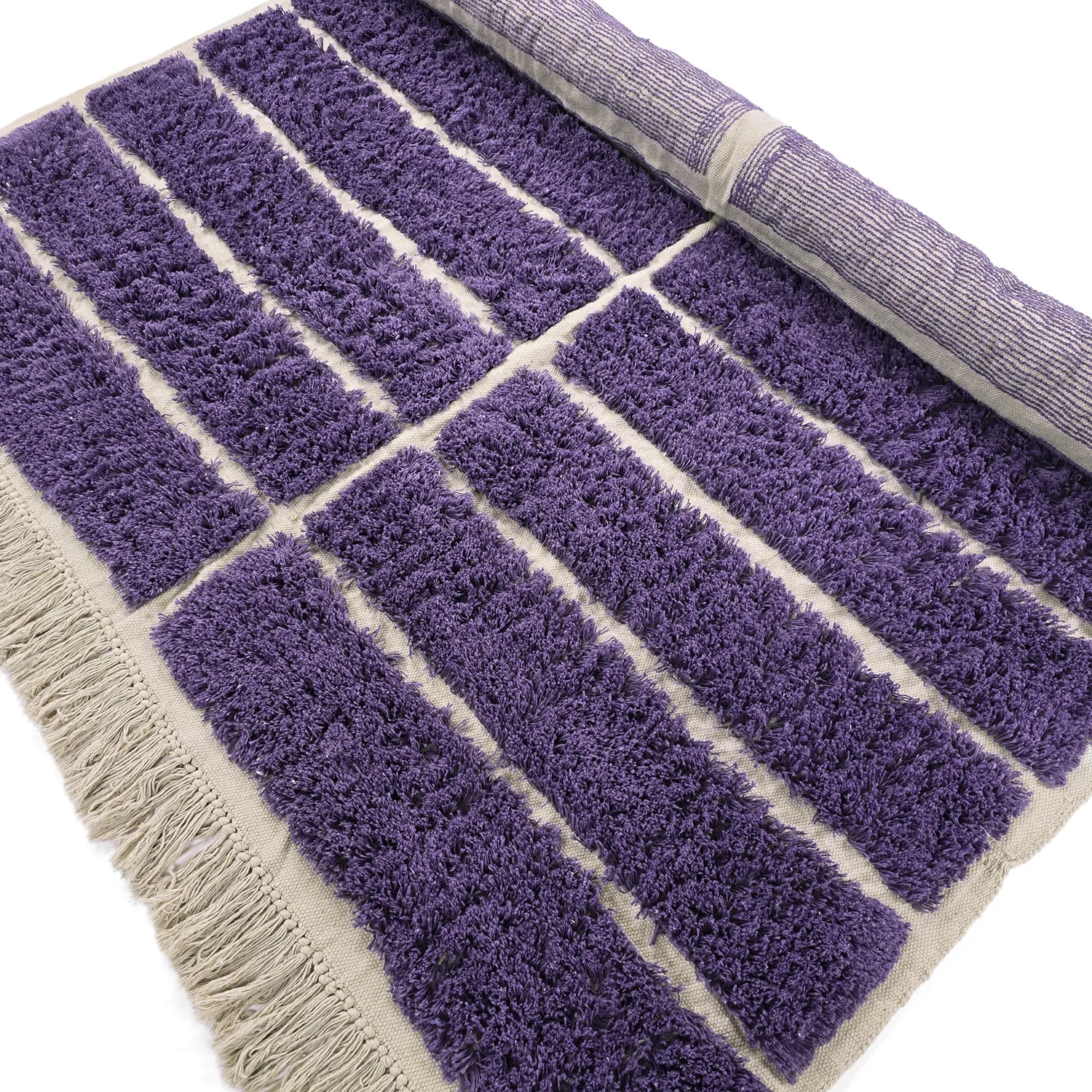 Tapis shaggy - Ikara Natural Cotton Shaggy (violet)