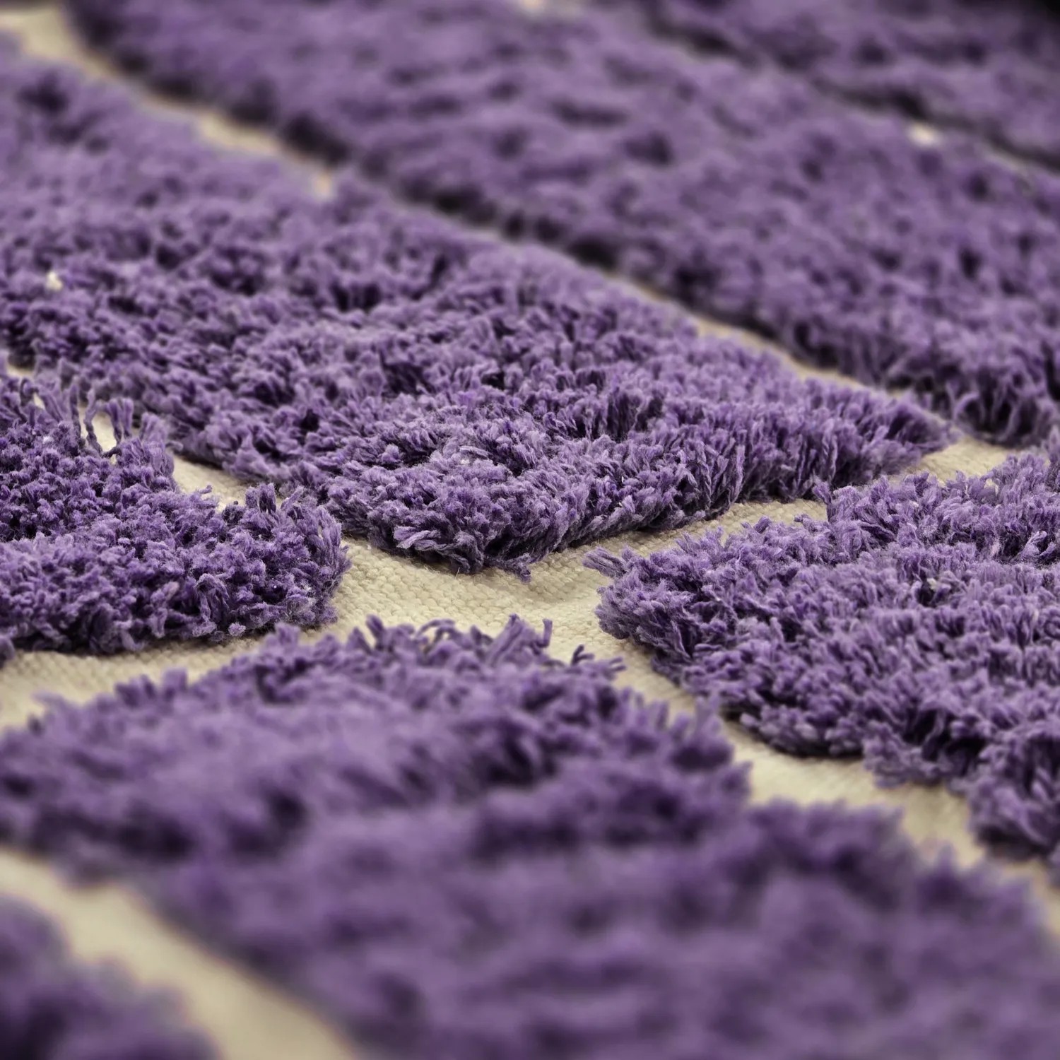 Tapis rond - Ikara Natural Cotton Shaggy (violet)