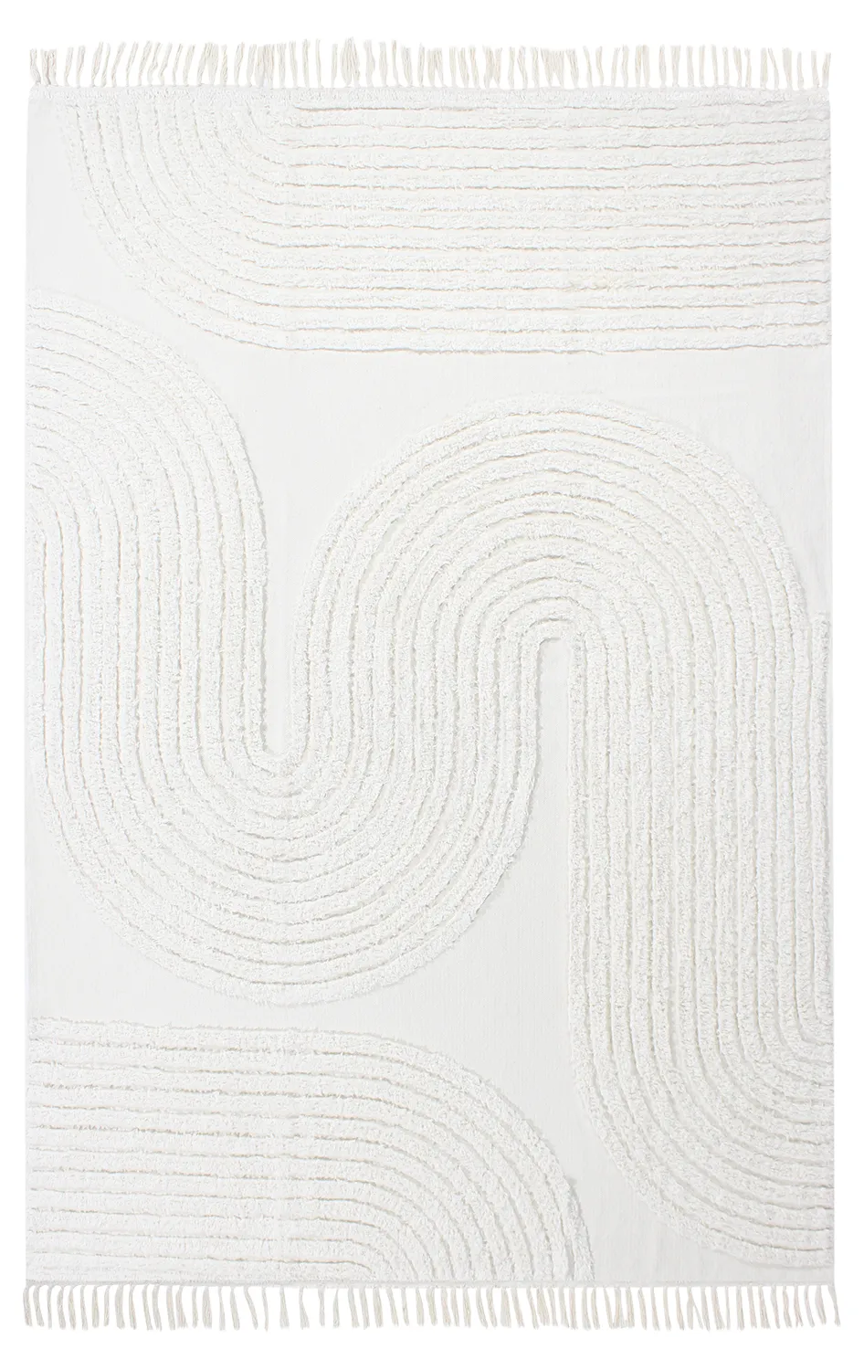 Tapis à poils longs - Jovie Natural Cotton Shaggy (blanc cassé)
