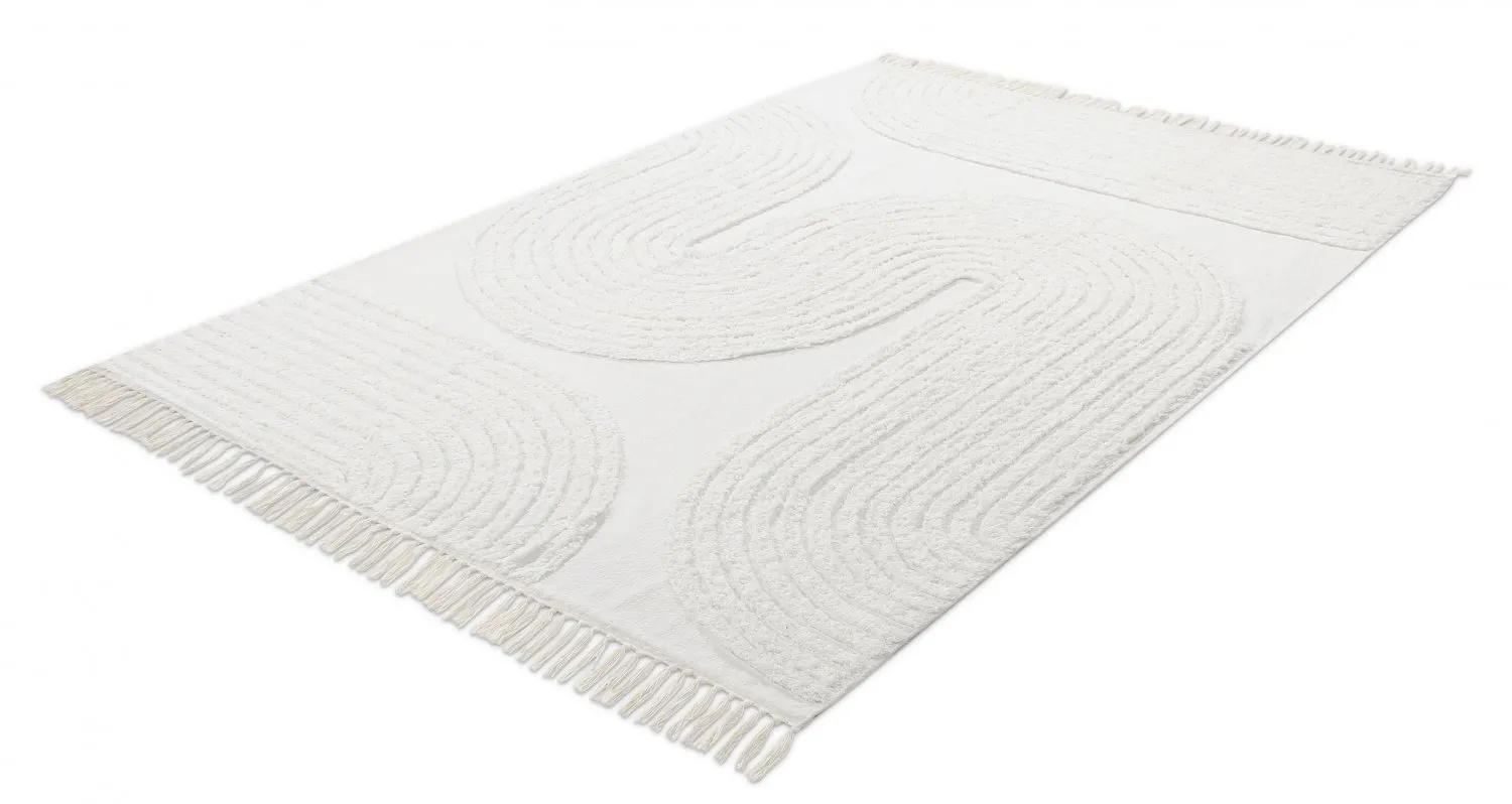 Tapis à poils longs - Jovie Natural Cotton Shaggy (blanc cassé)