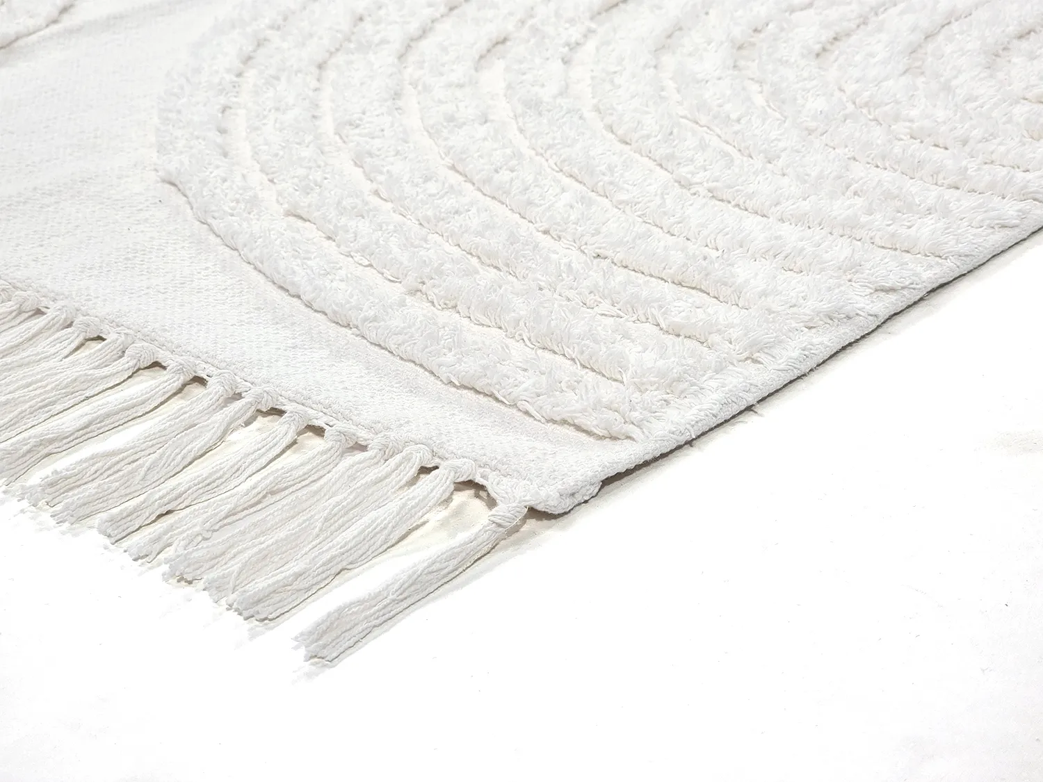 Tapis à poils longs - Jovie Natural Cotton Shaggy (blanc cassé)