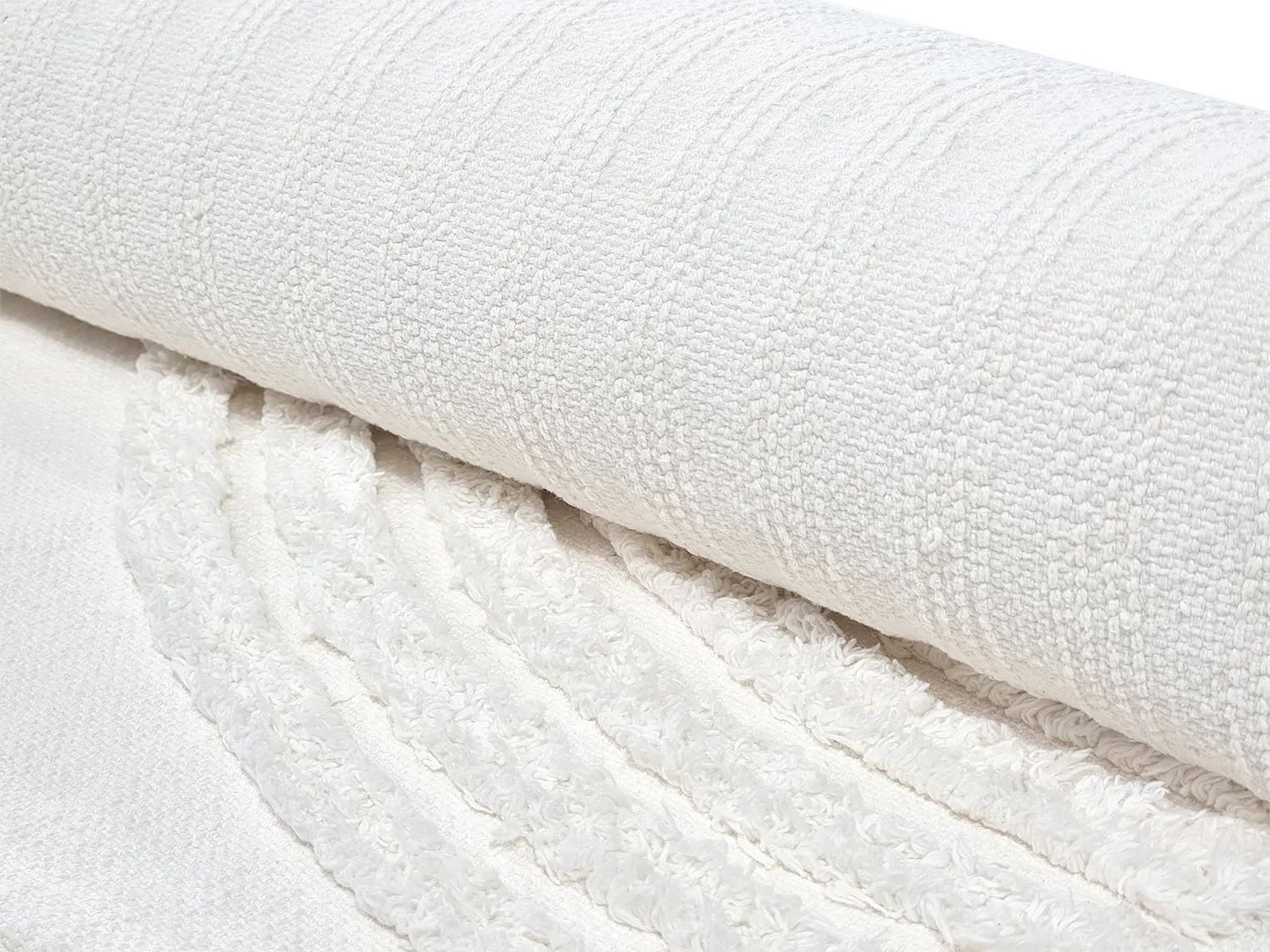 Tapis à poils longs - Jovie Natural Cotton Shaggy (blanc cassé)