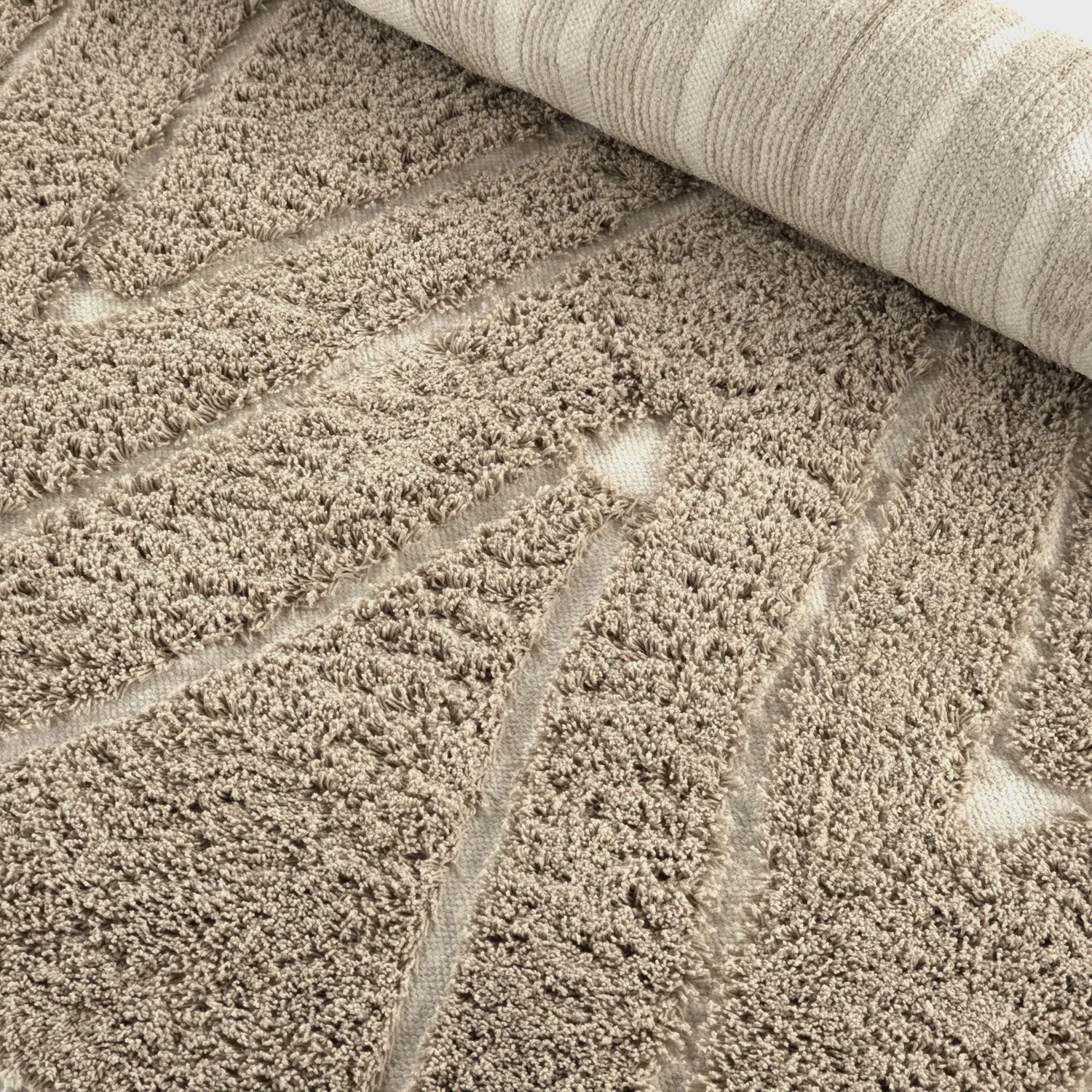 Tapis à poils longs - Kindon Natural Cotton Shaggy (bež/bela)