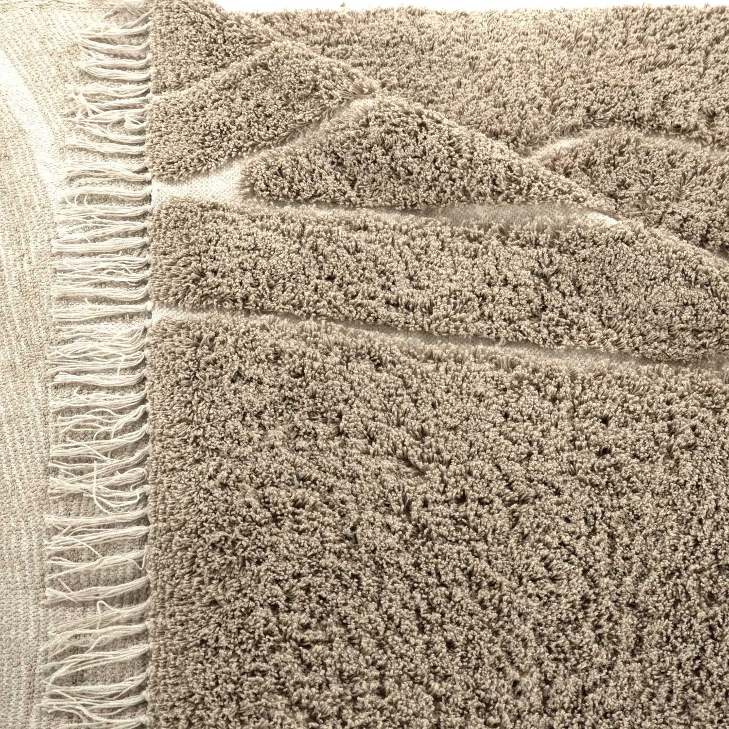 Tapis à poils longs - Kindon Natural Cotton Shaggy (bež/bela)