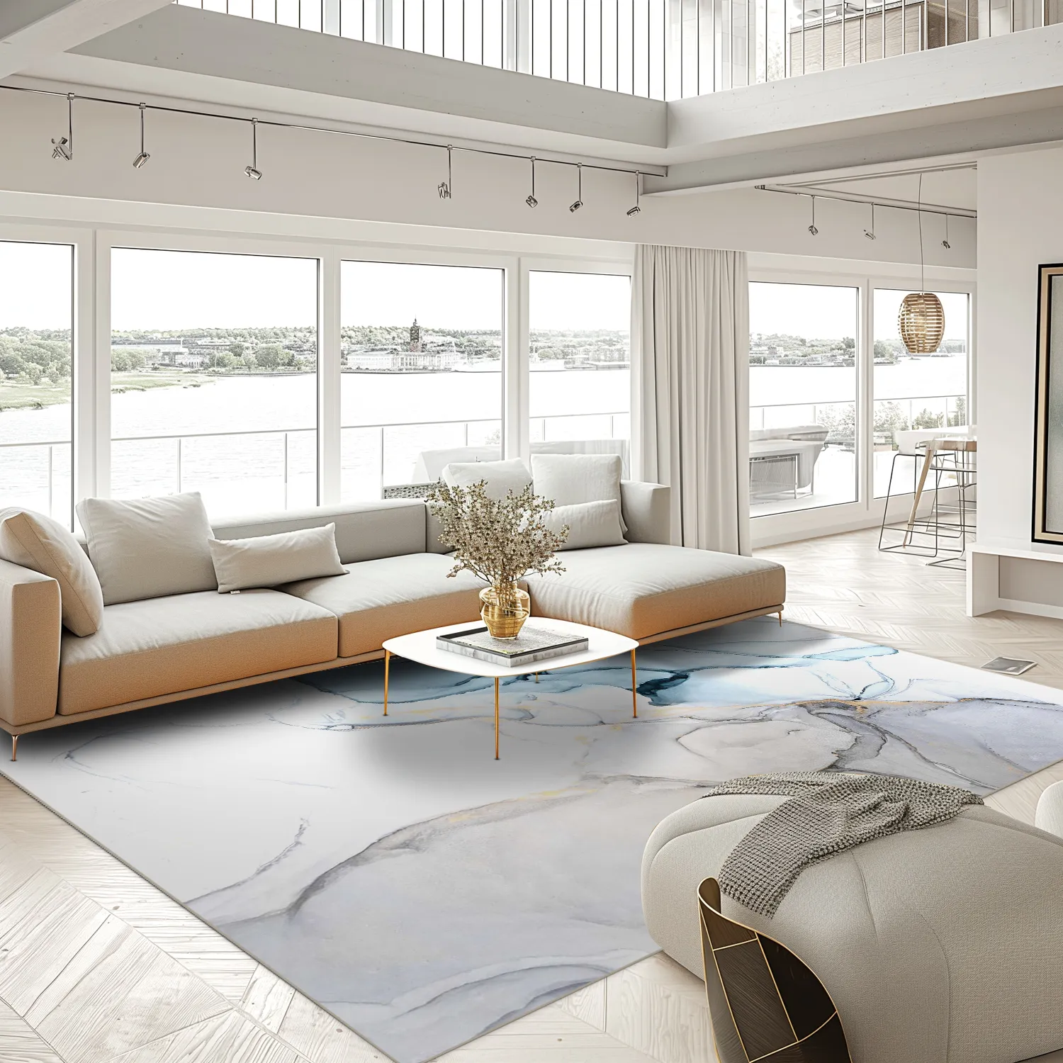 Tapis Wilton - Koloa (bleu)