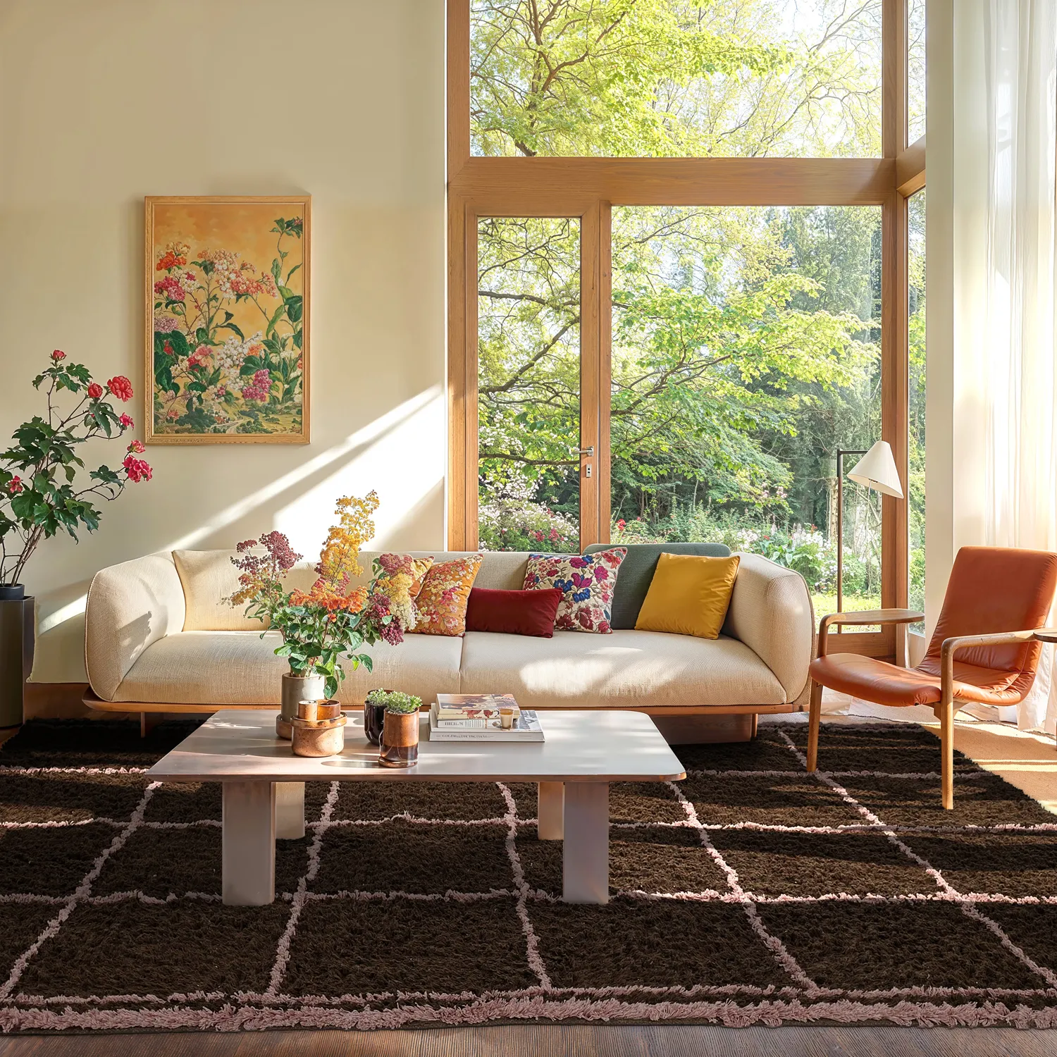 Tapis à poils longs - Lana Natural Cotton Shaggy (marron)