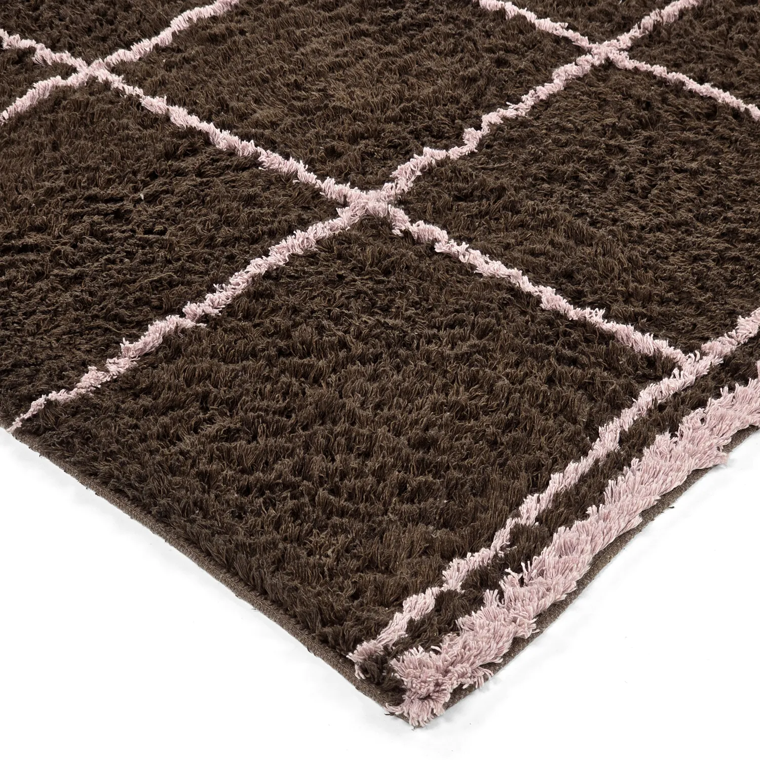 Tapis à poils longs - Lana Natural Cotton Shaggy (marron)