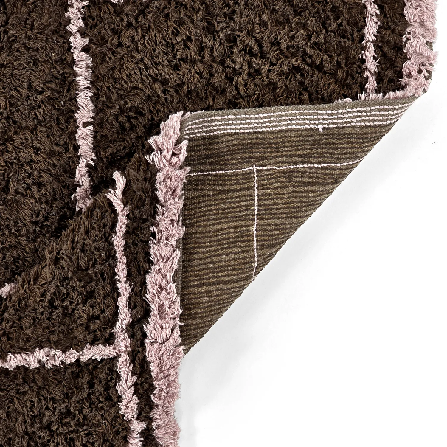 Tapis à poils longs - Lana Natural Cotton Shaggy (marron)