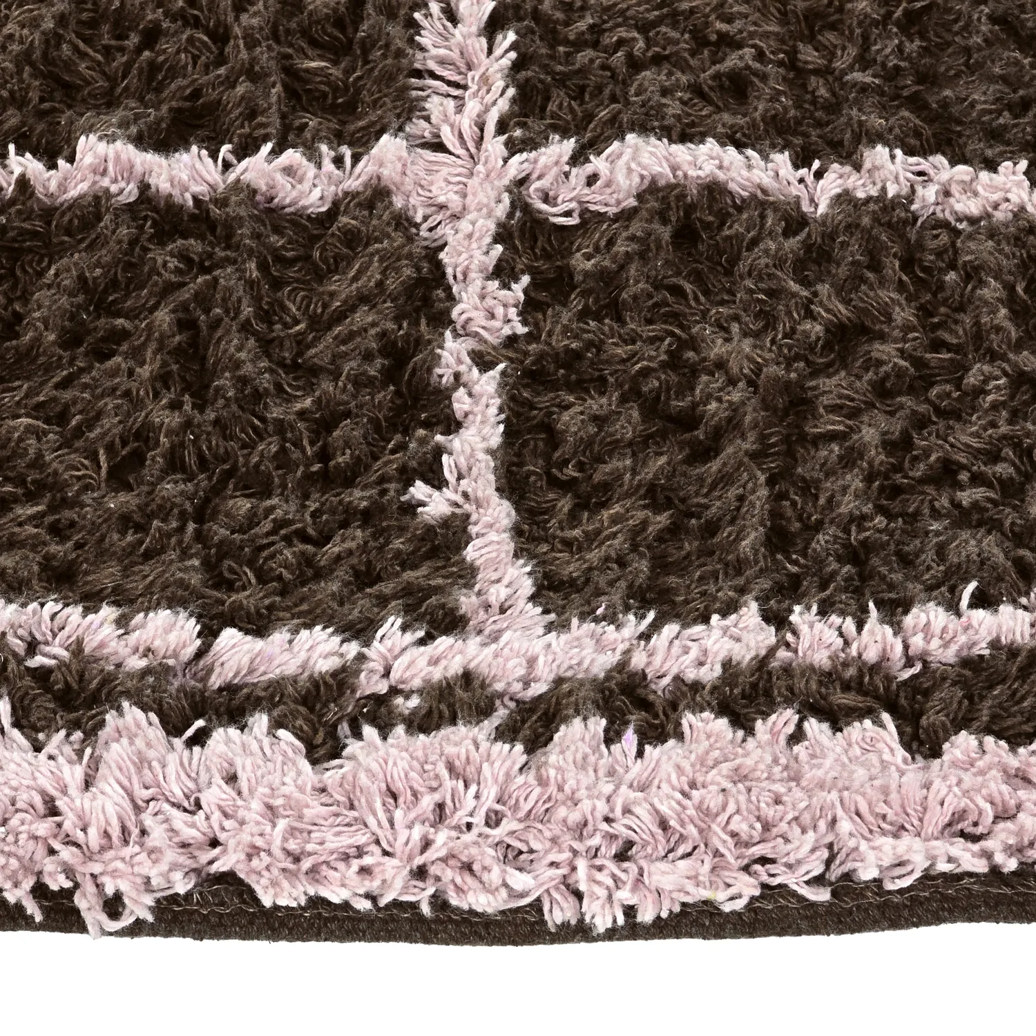 Tapis rond - Lana Natural Cotton Shaggy (marron)