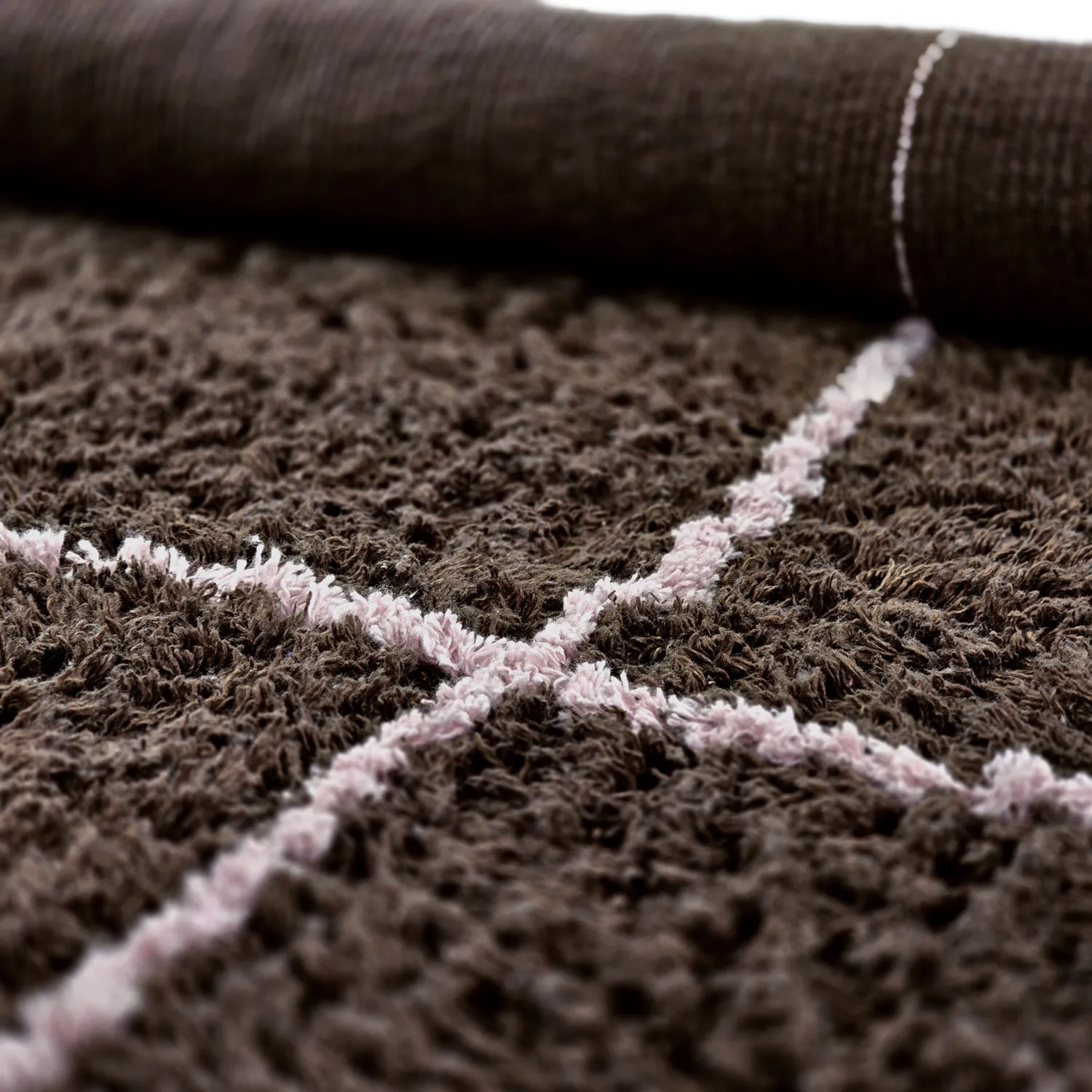 Tapis rond - Lana Natural Cotton Shaggy (marron)