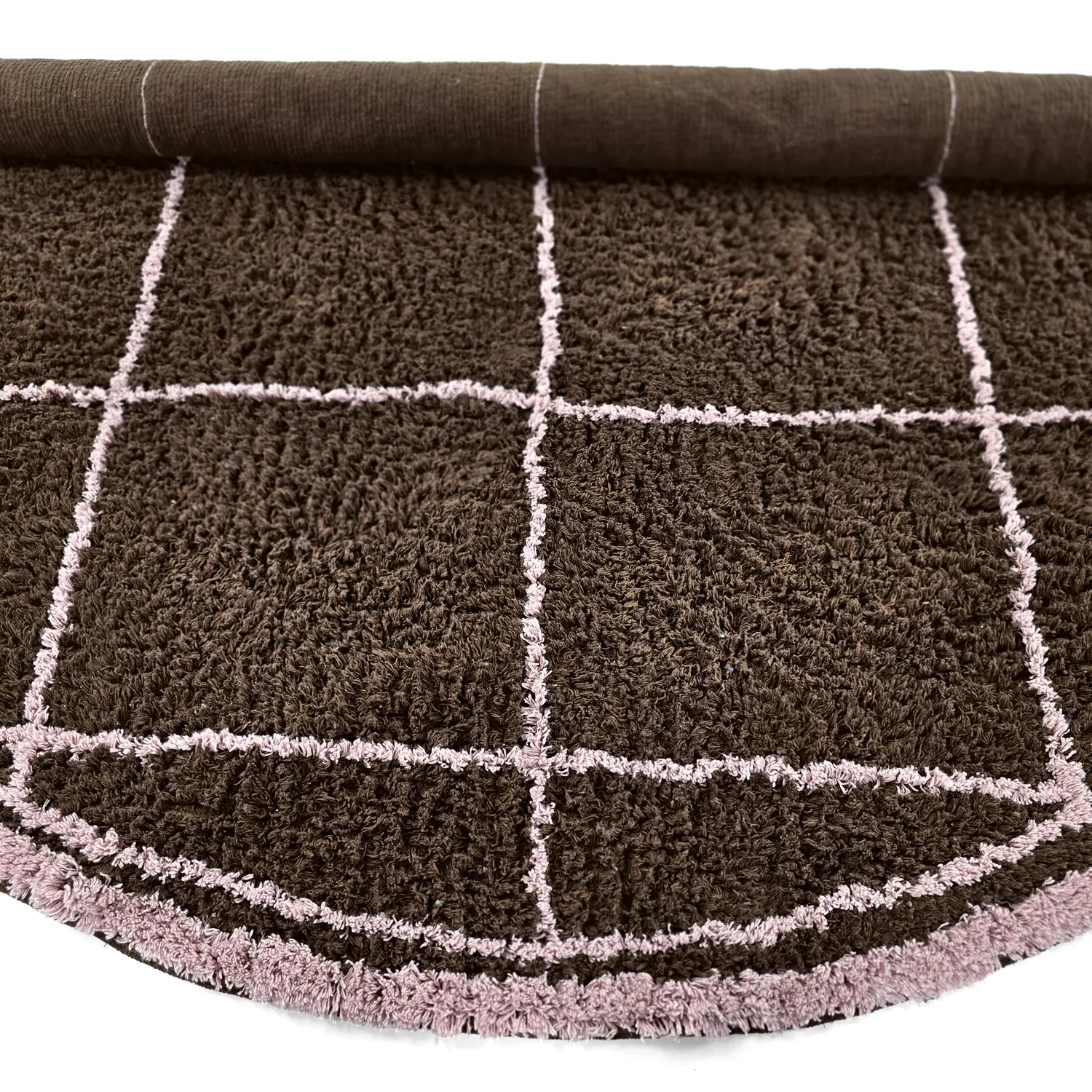 Tapis rond - Lana Natural Cotton Shaggy (marron)