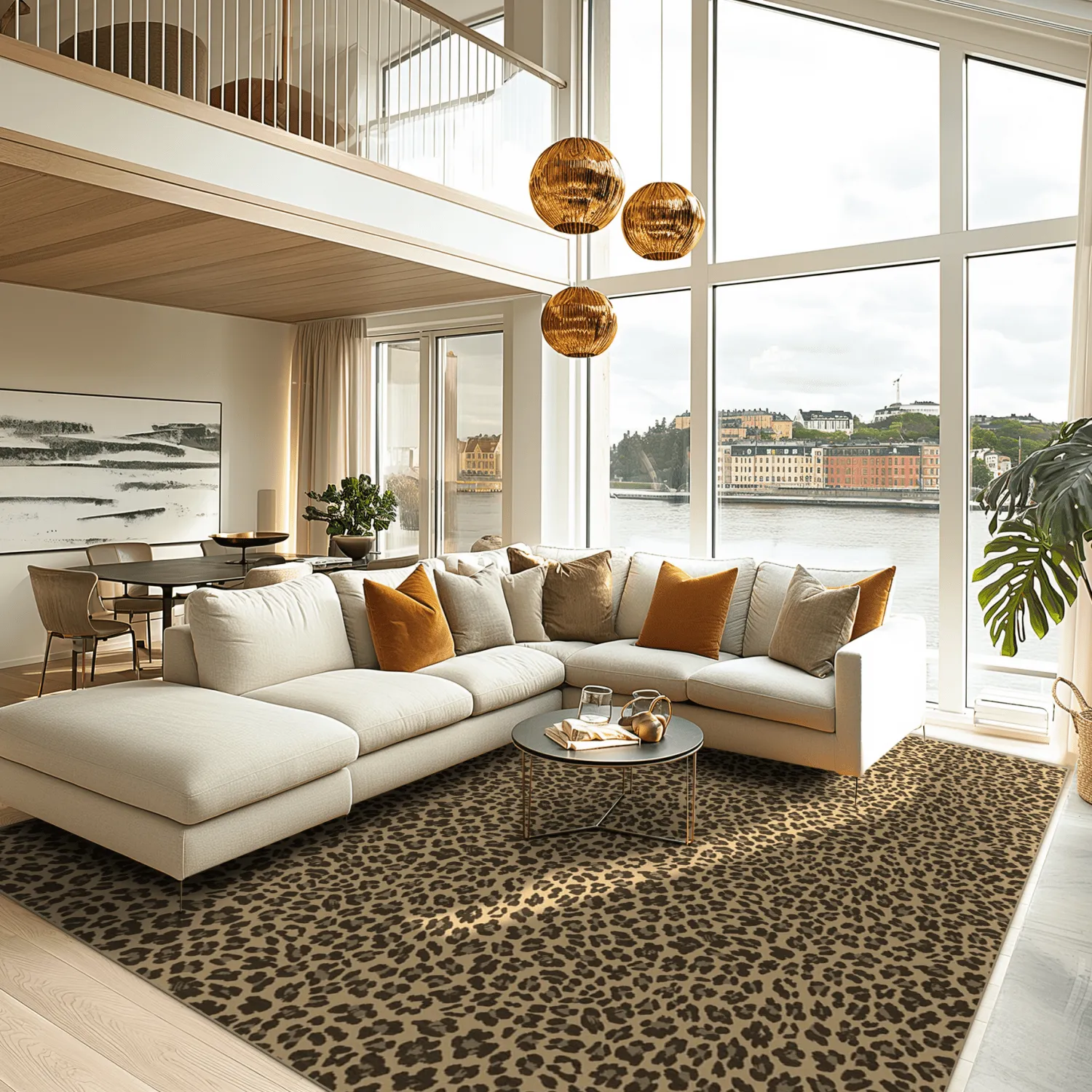 Tapis Wilton - Leopard (marron)