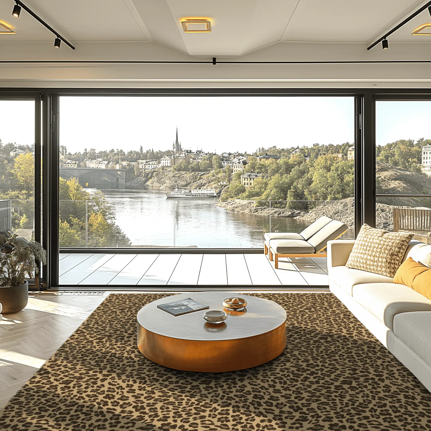 Tapis Wilton - Leopard (marron)