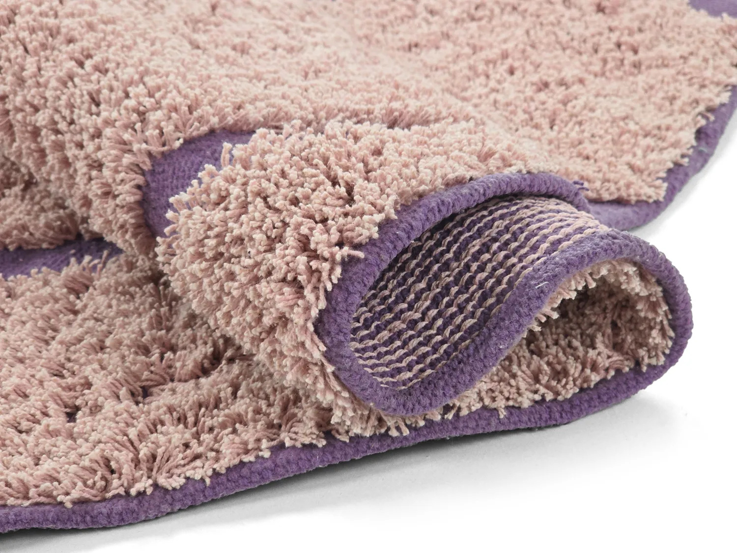 Tapis rond - Lindley Natural Cotton Shaggy (roza/vijolična)