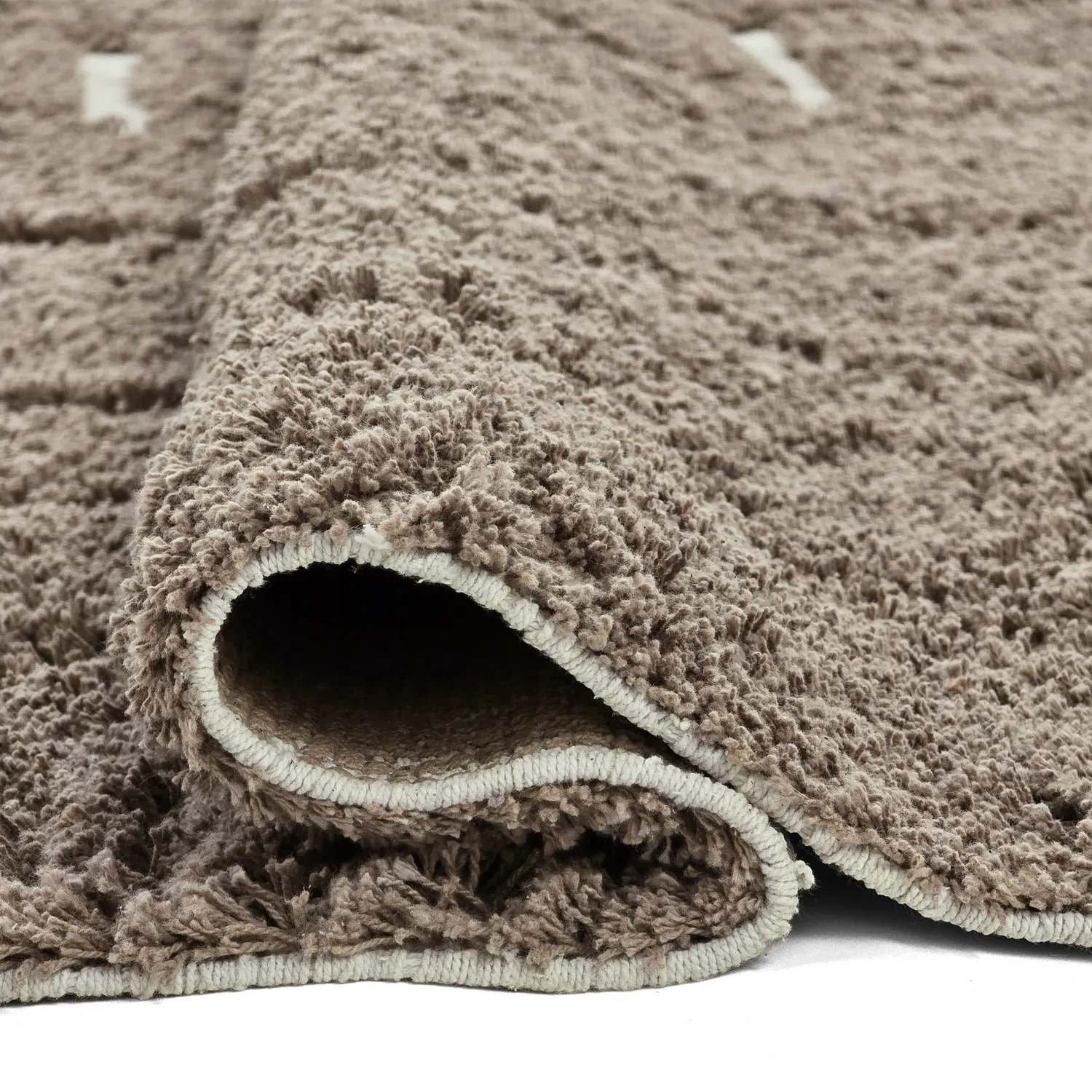Tapis à poils longs - Lindley Natural Cotton Shaggy (taupe/siva)