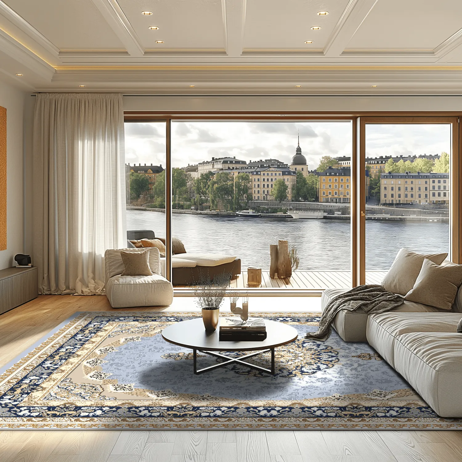 Tapis Wilton - Lukla (bleu)