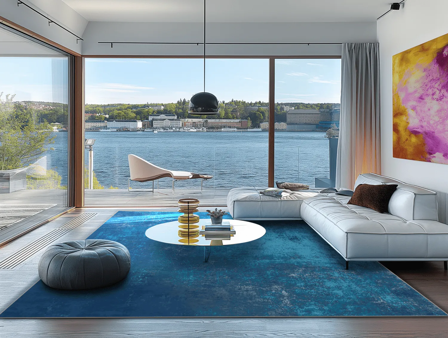 Tapis Wilton - Lynton (bleu foncé)
