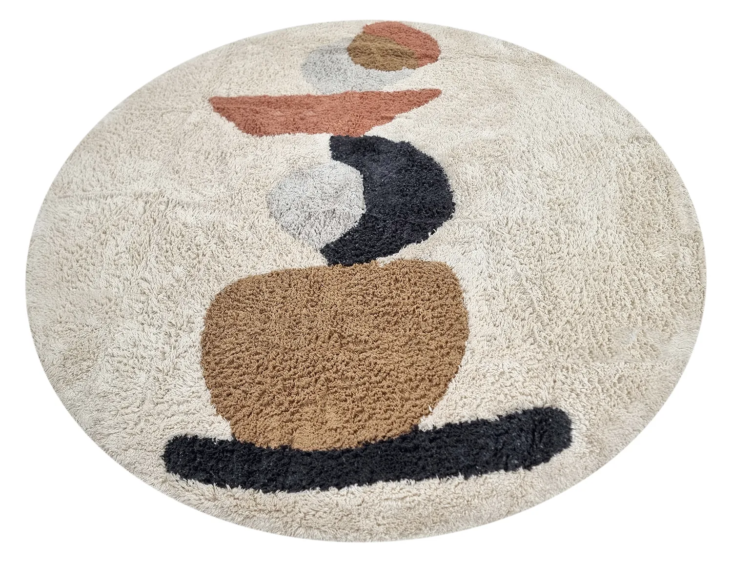 Tapis rond - Mantona Natural Cotton Shaggy (multi)