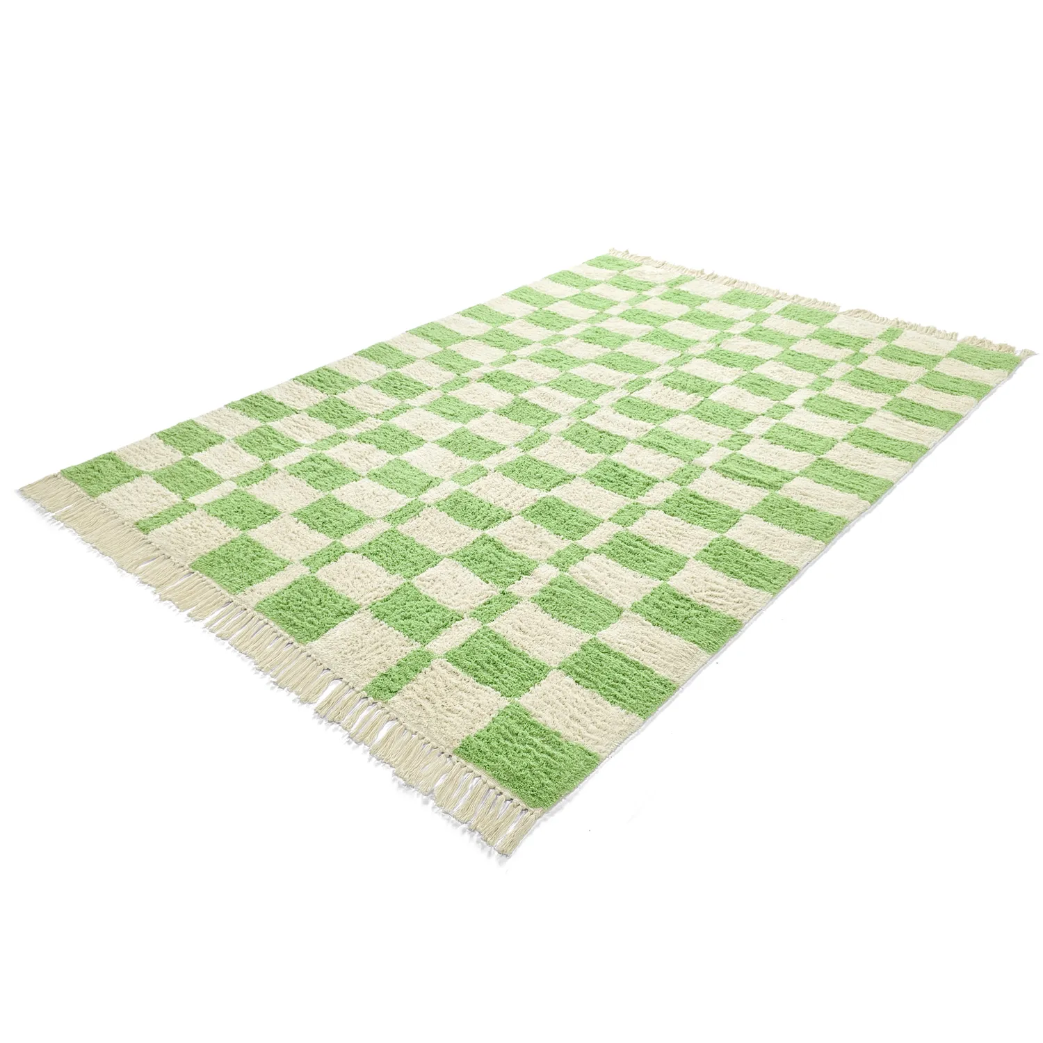 Tapis shaggy - Maranello Natural Cotton Shaggy (vert)