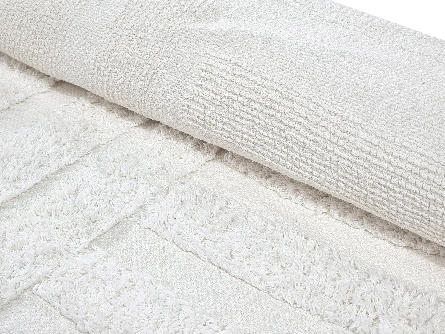 Tapis rond - Margo Natural Cotton Shaggy (blanc cassé)