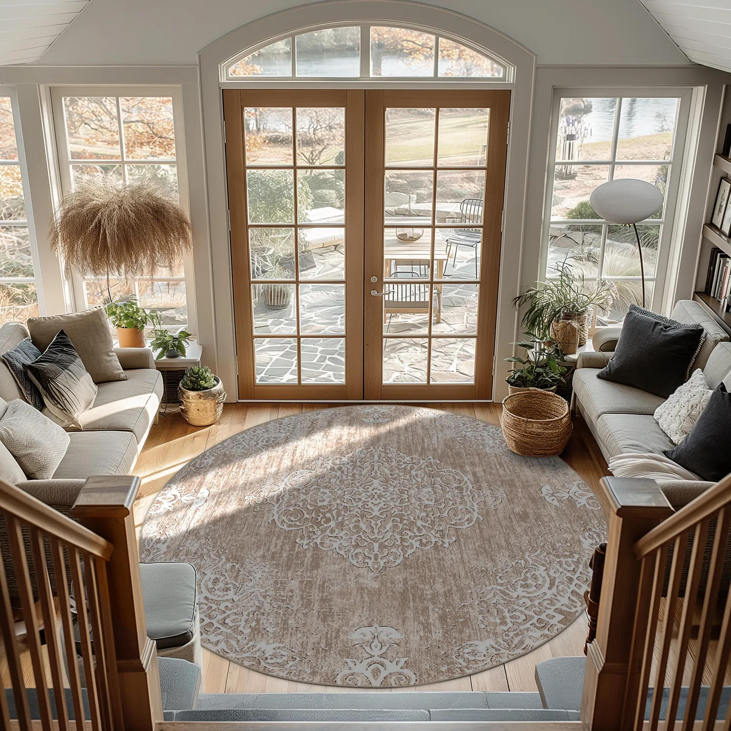 Tapis rond - Milazzo (beige)