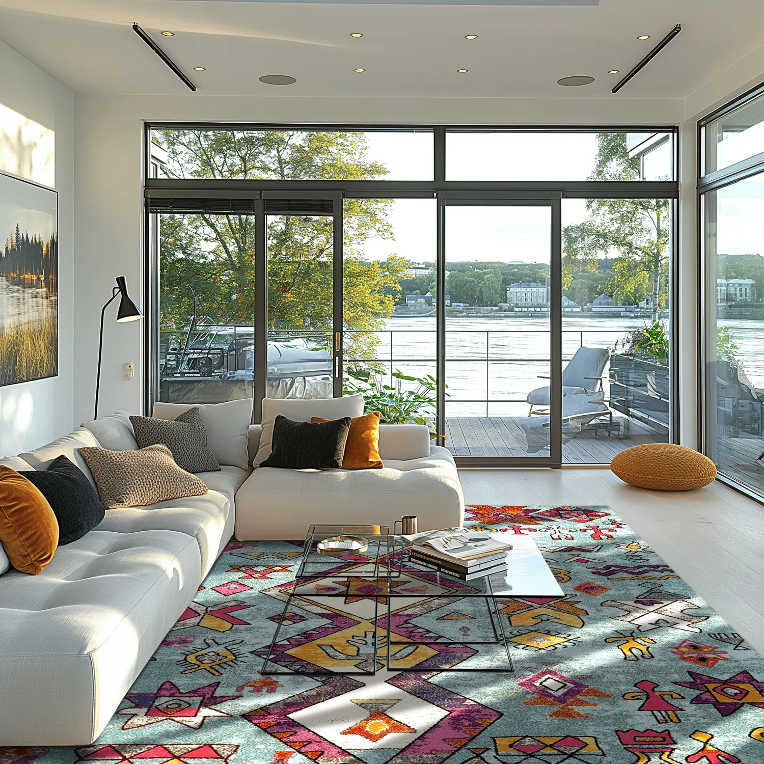 Tapis Wilton - Misare (bleu/multicolore)