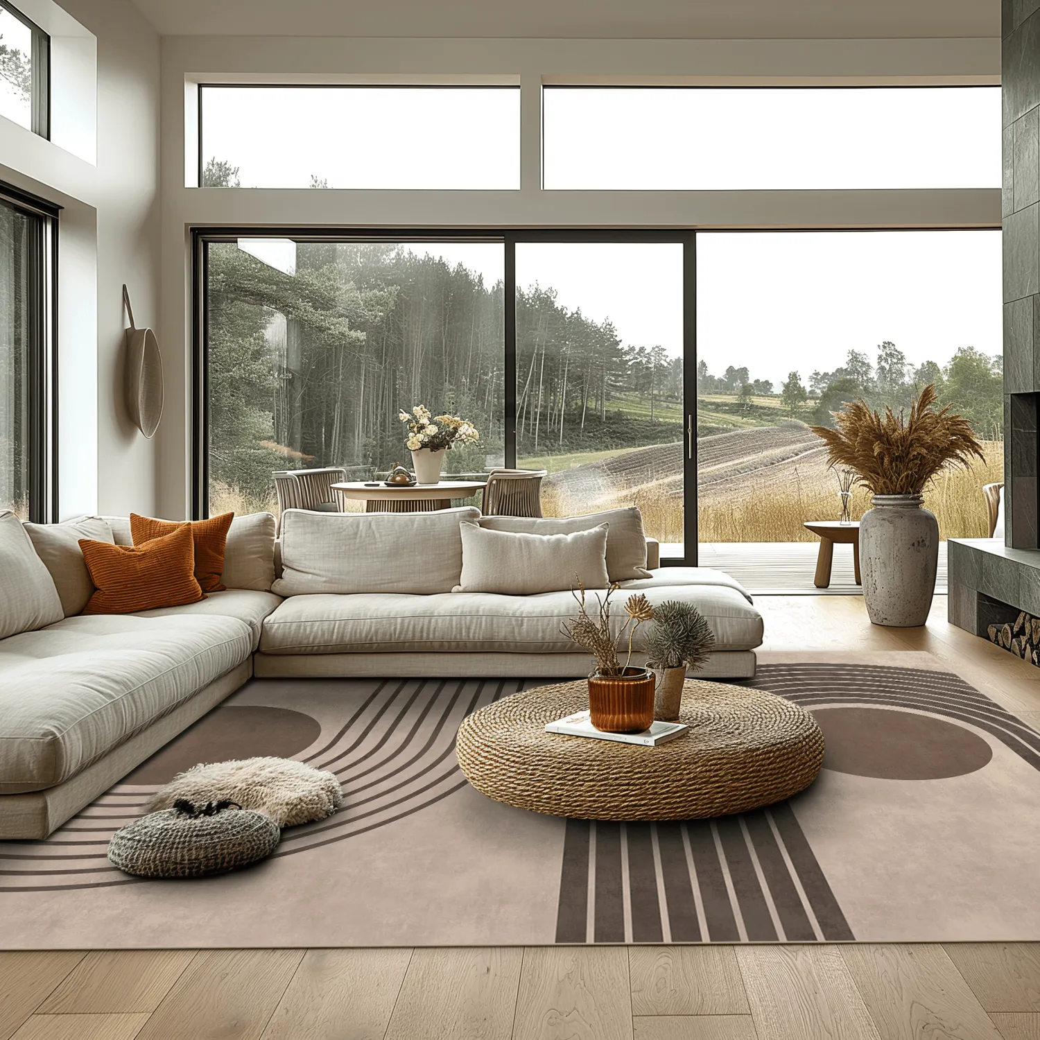 Tapis Wilton - Moudania (marron/noir)
