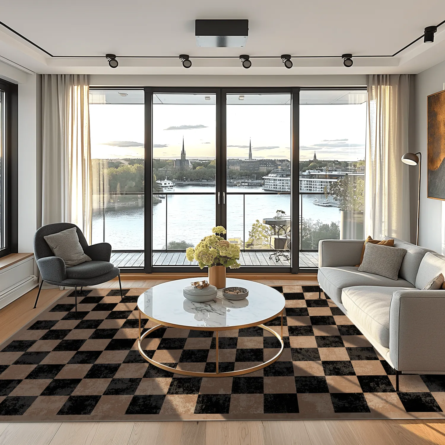 Tapis Wilton - Nevada (noir/marron)