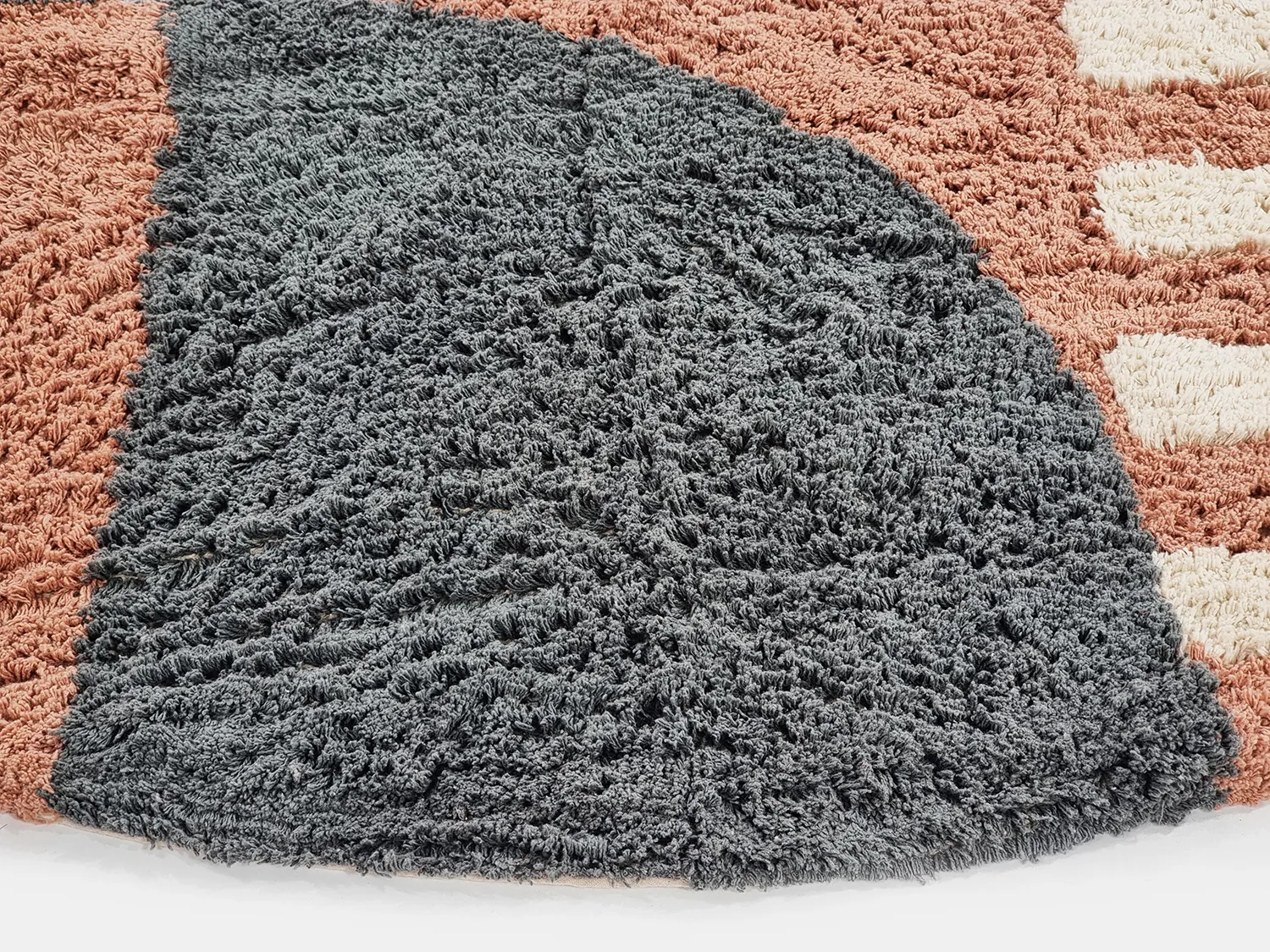 Tapis rond - Osmery Natural Cotton Shaggy (multi)