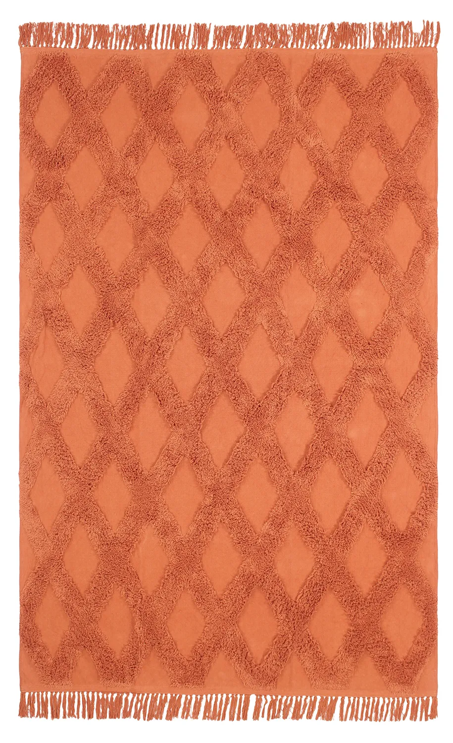 Tapis à poils longs - Pamplona Natural Cotton Shaggy (terre cuite)
